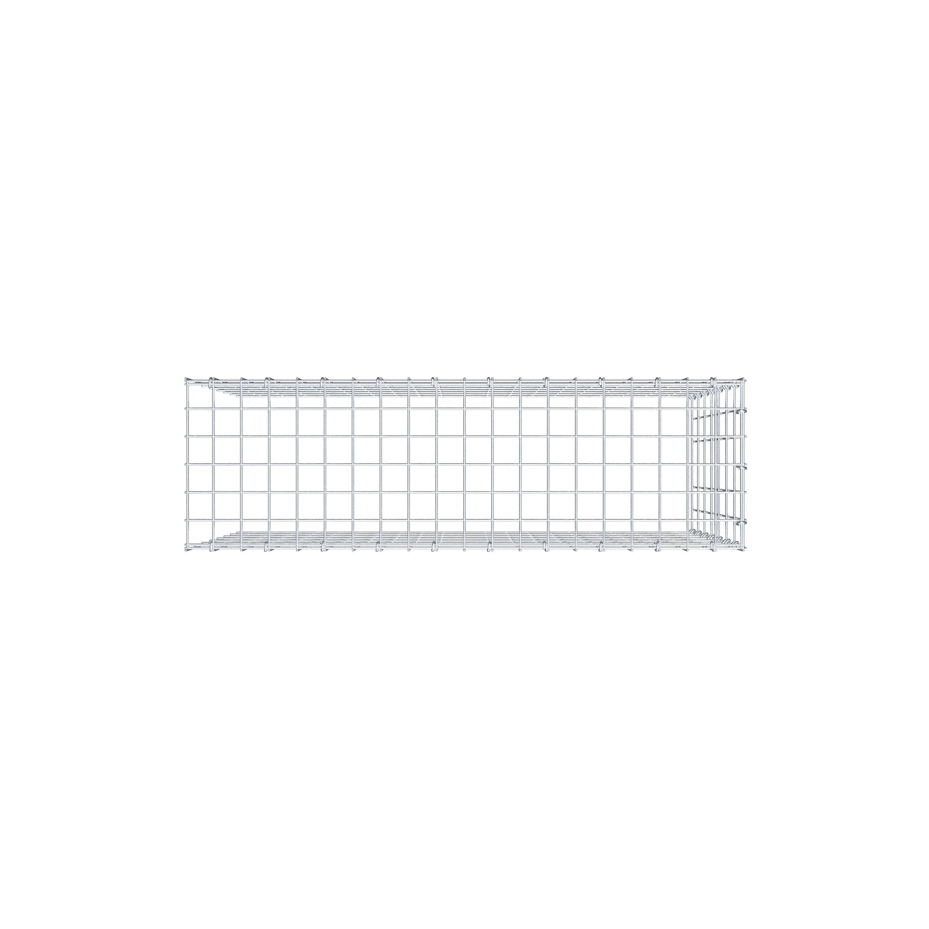 Gabion monté type 4 100 cm x 70 cm x 30 cm (L x H x P), maillage 5 cm x 10 cm, anneau en C