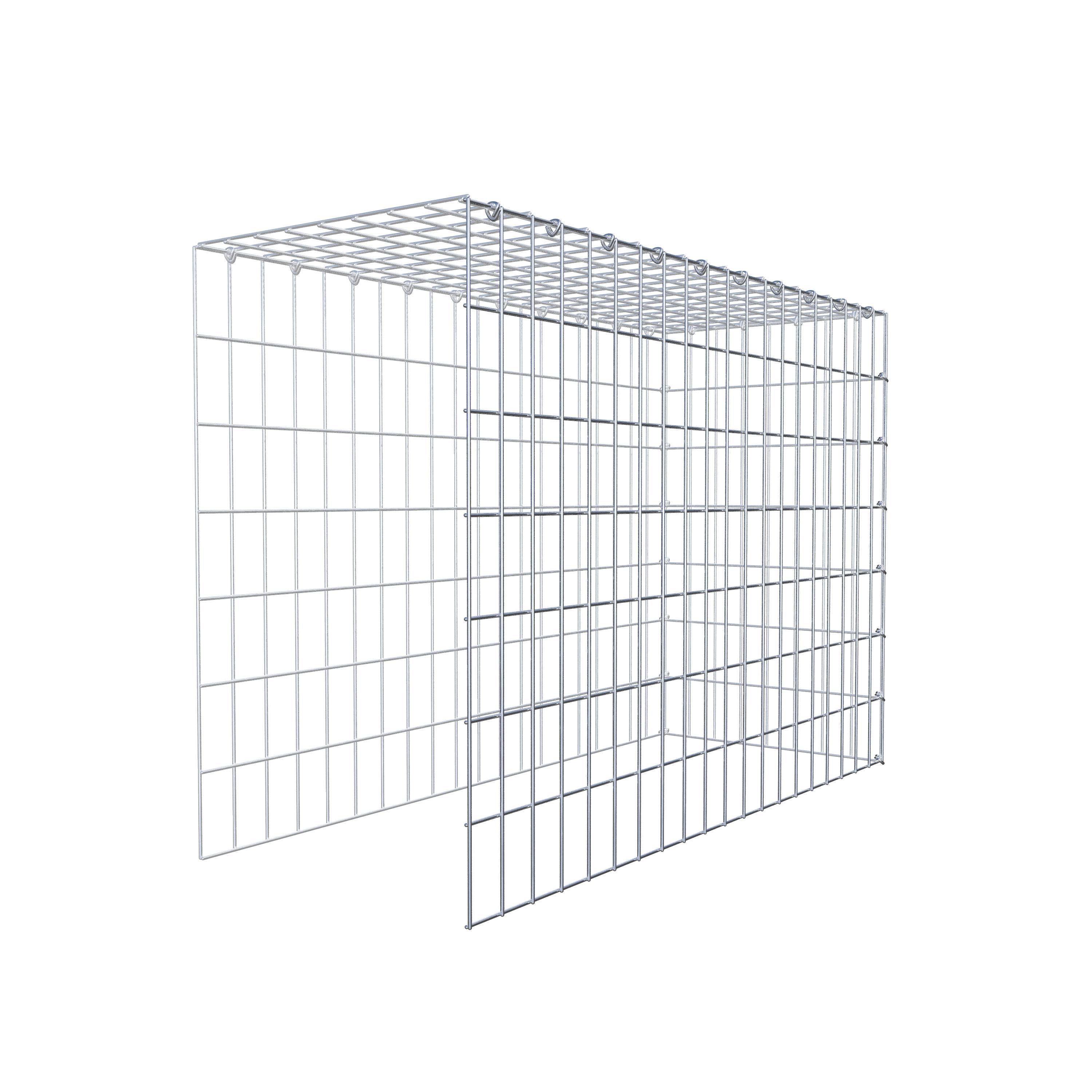 Gabion monté type 4 100 cm x 70 cm x 40 cm (L x H x P), maillage 5 cm x 10 cm, anneau en C