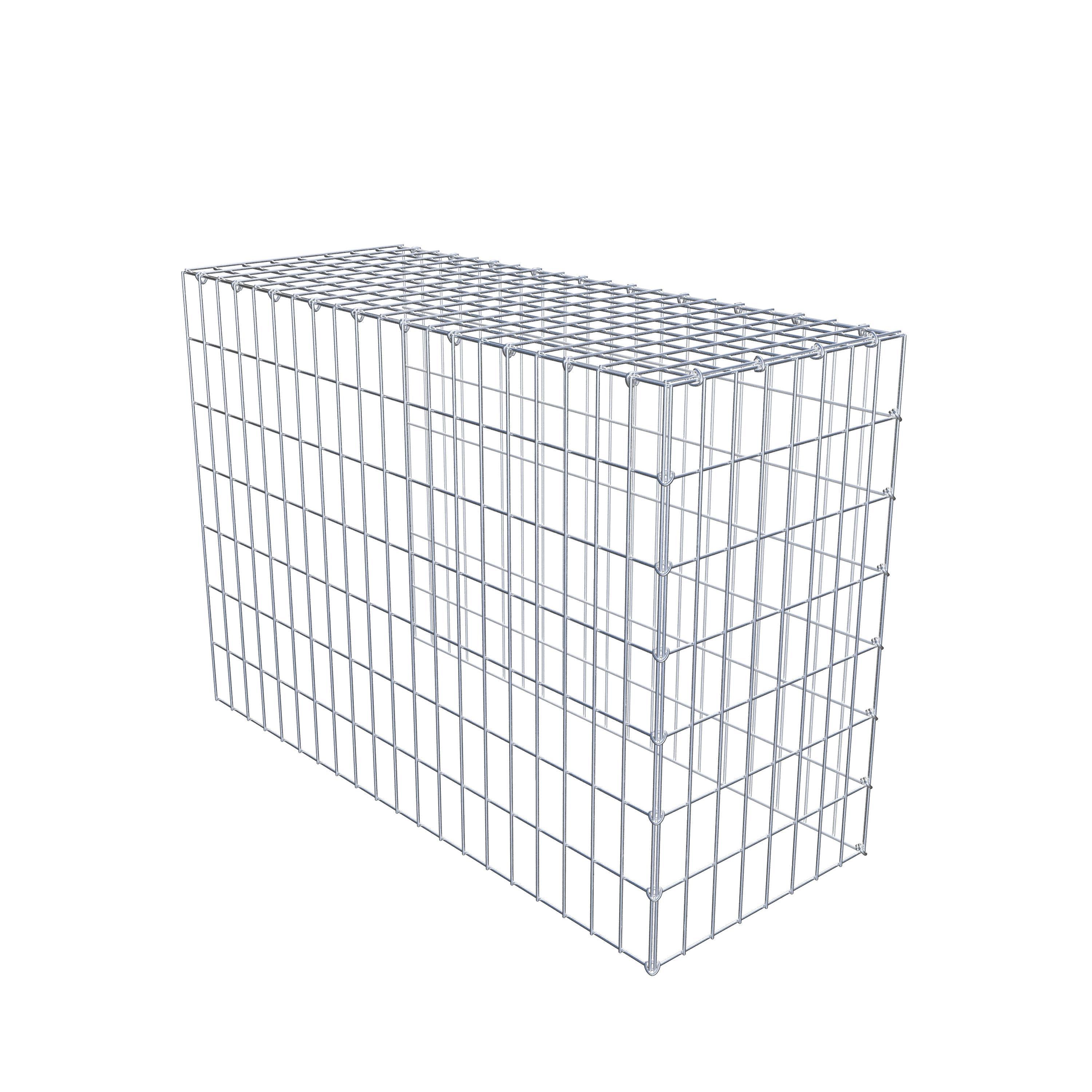 Gabion monté type 4 100 cm x 70 cm x 40 cm (L x H x P), maillage 5 cm x 10 cm, anneau en C