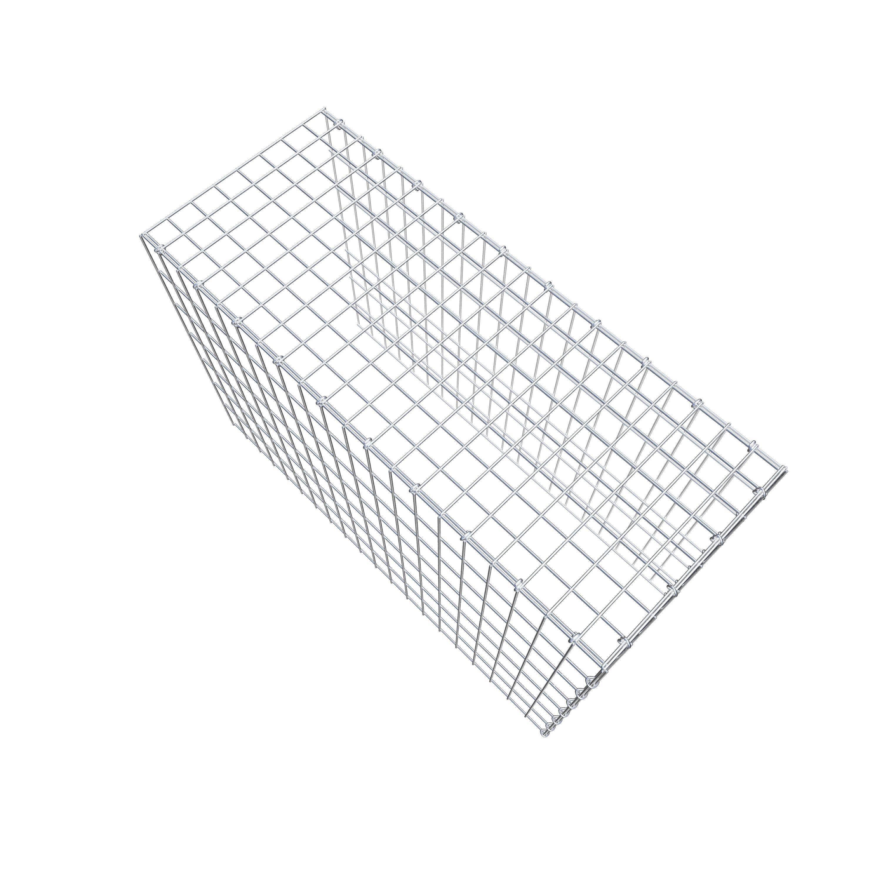 Gabion monté type 4 100 cm x 70 cm x 40 cm (L x H x P), maillage 5 cm x 10 cm, anneau en C