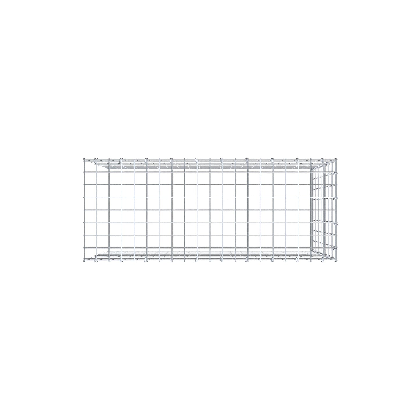Mounted gabion type 4 100 cm x 70 cm x 40 cm (L x H x D), mesh size 5 cm x 10 cm, C-ring