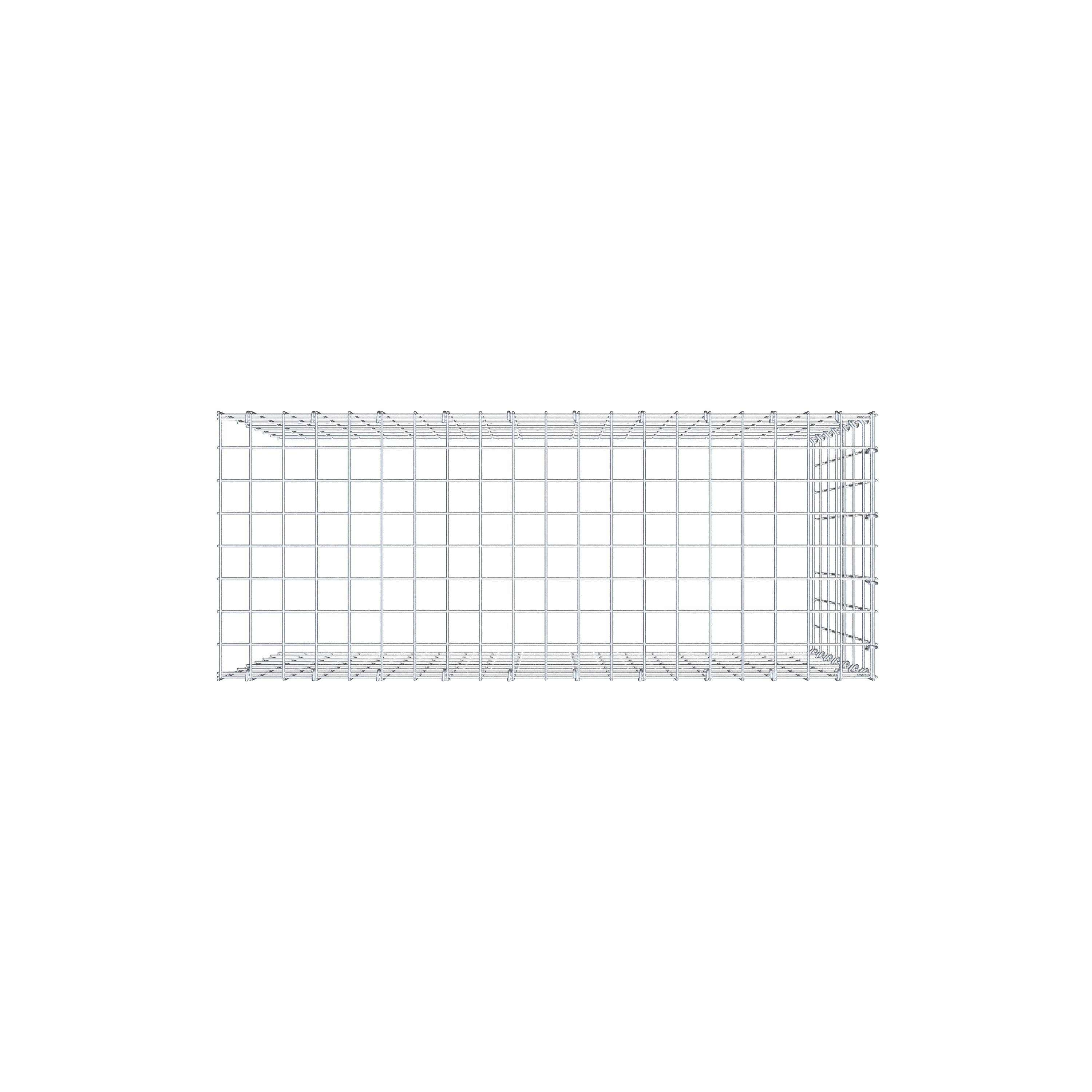 Gabião Tipo 4 100 cm x 70 cm x 40 cm (C x A x P), malhagem 5 cm x 10 cm, anel C