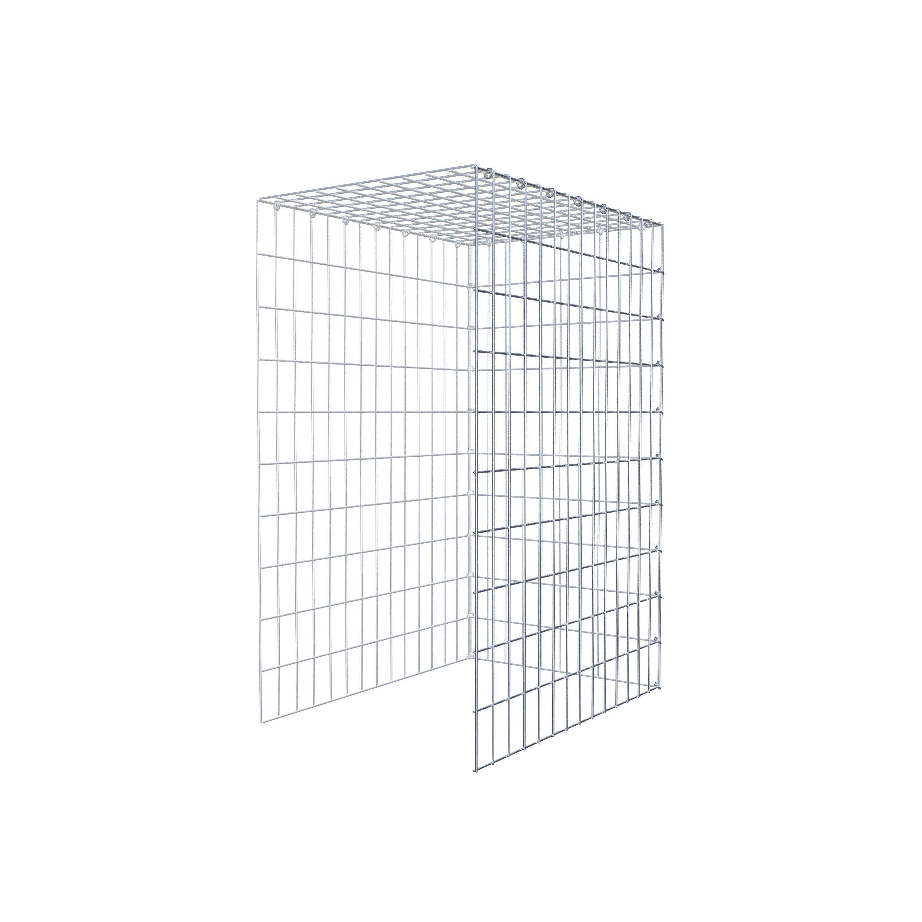 Gabion monté type 4 100 cm x 70 cm x 50 cm (L x H x P), maillage 5 cm x 10 cm, anneau en C