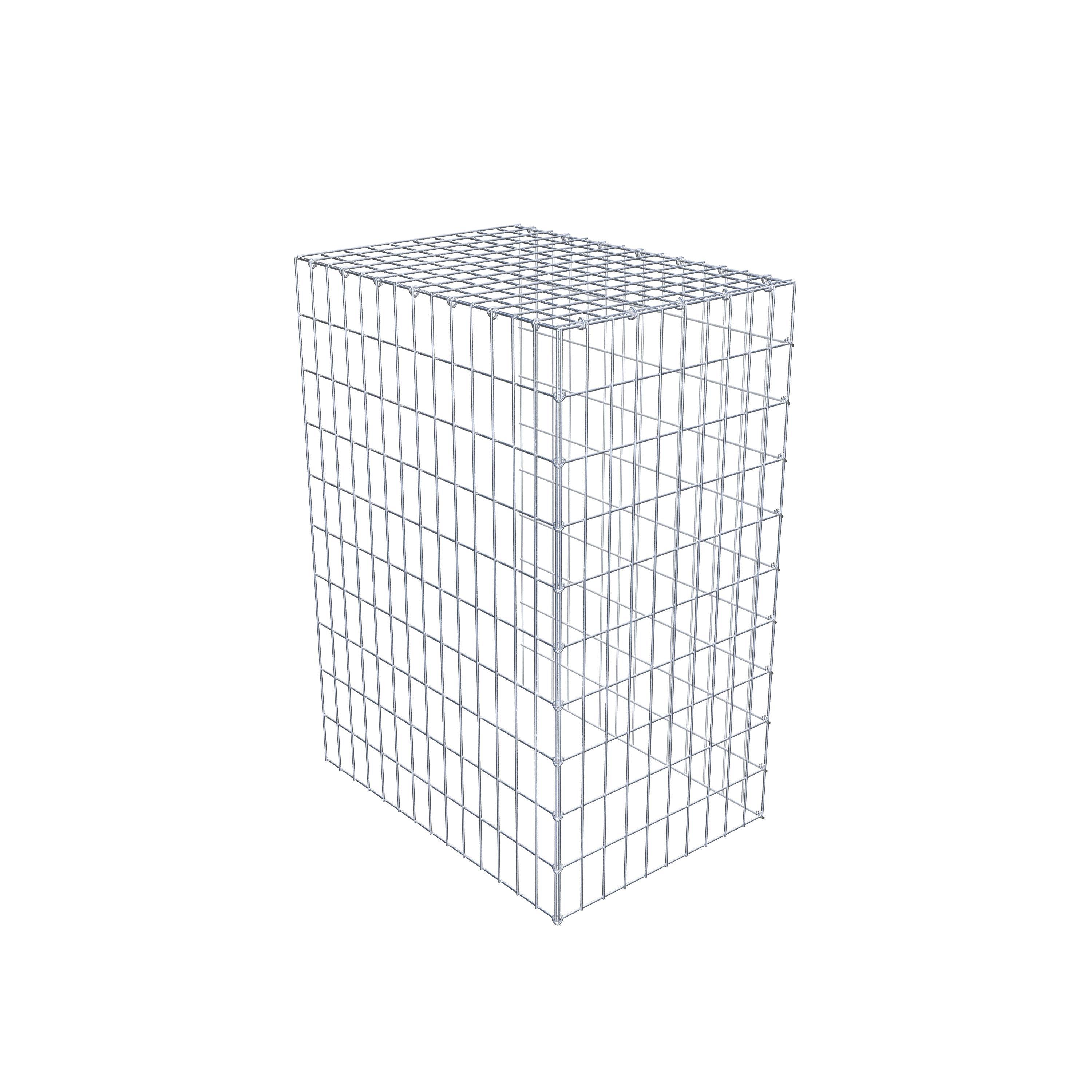 Gabion monté type 4 100 cm x 70 cm x 50 cm (L x H x P), maillage 5 cm x 10 cm, anneau en C