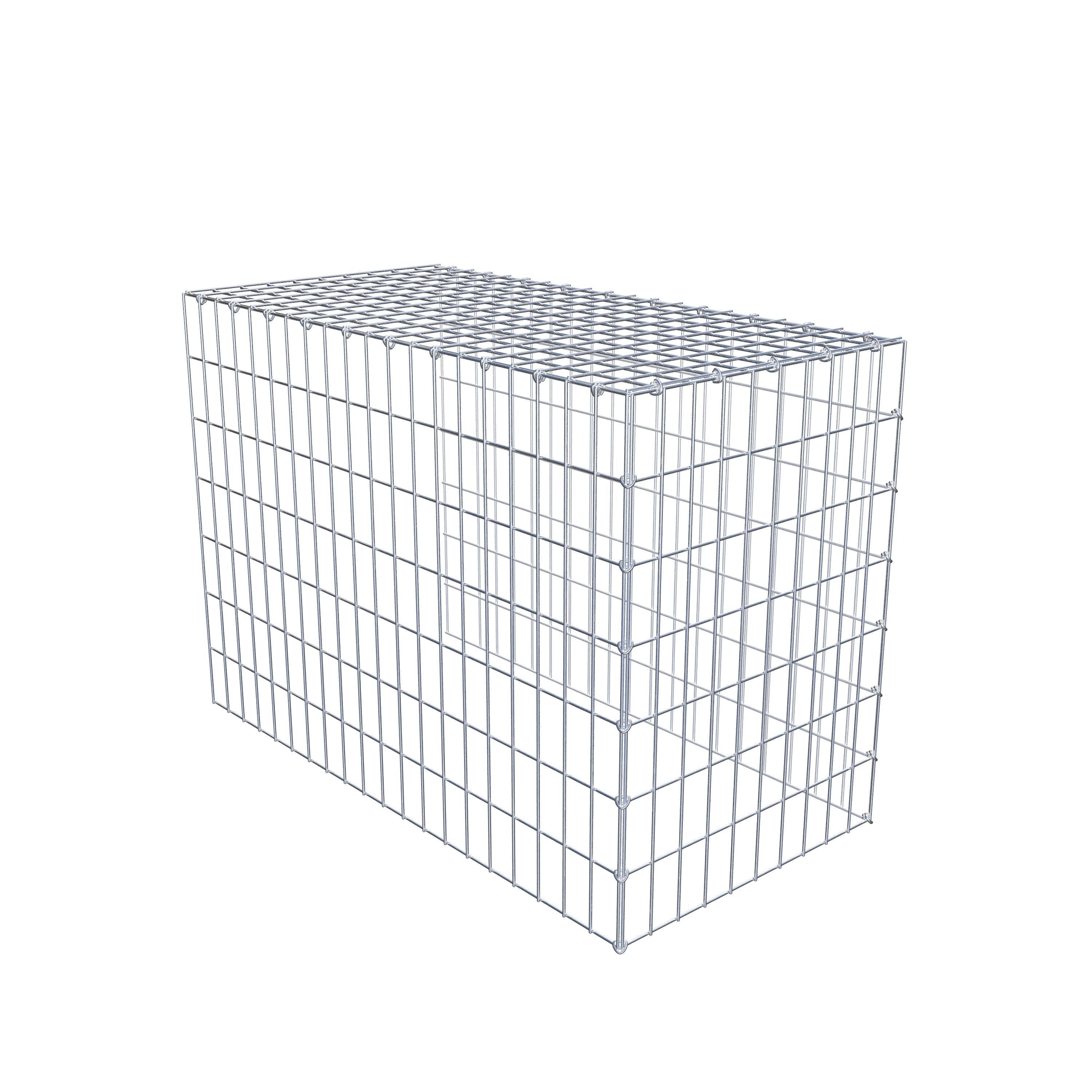 Gabion monté type 4 100 cm x 70 cm x 50 cm (L x H x P), maillage 5 cm x 10 cm, anneau en C