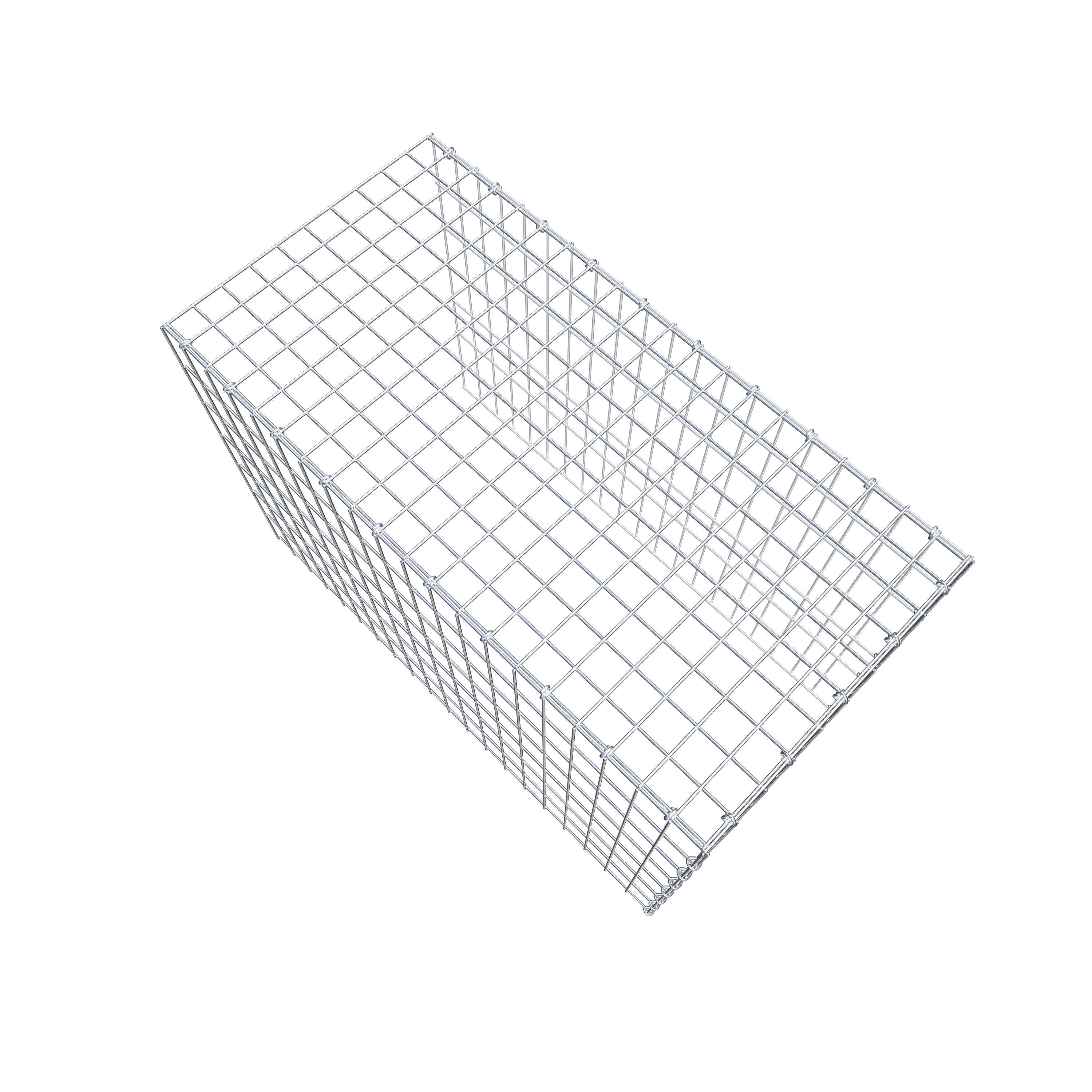 Gabion monté type 4 100 cm x 70 cm x 50 cm (L x H x P), maillage 5 cm x 10 cm, anneau en C