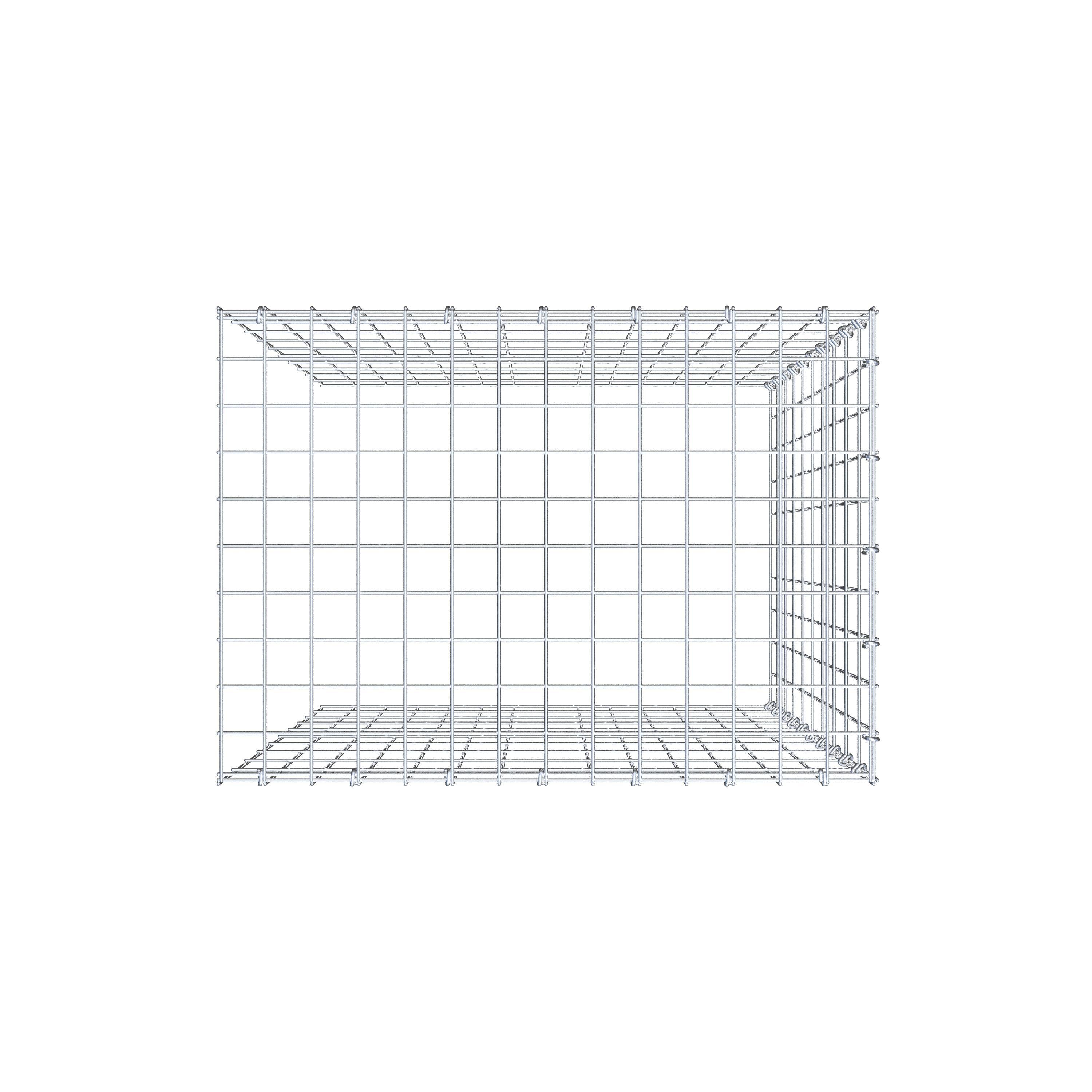 Mounted gabion type 4 100 cm x 70 cm x 50 cm (L x H x D), mesh size 5 cm x 10 cm, C-ring