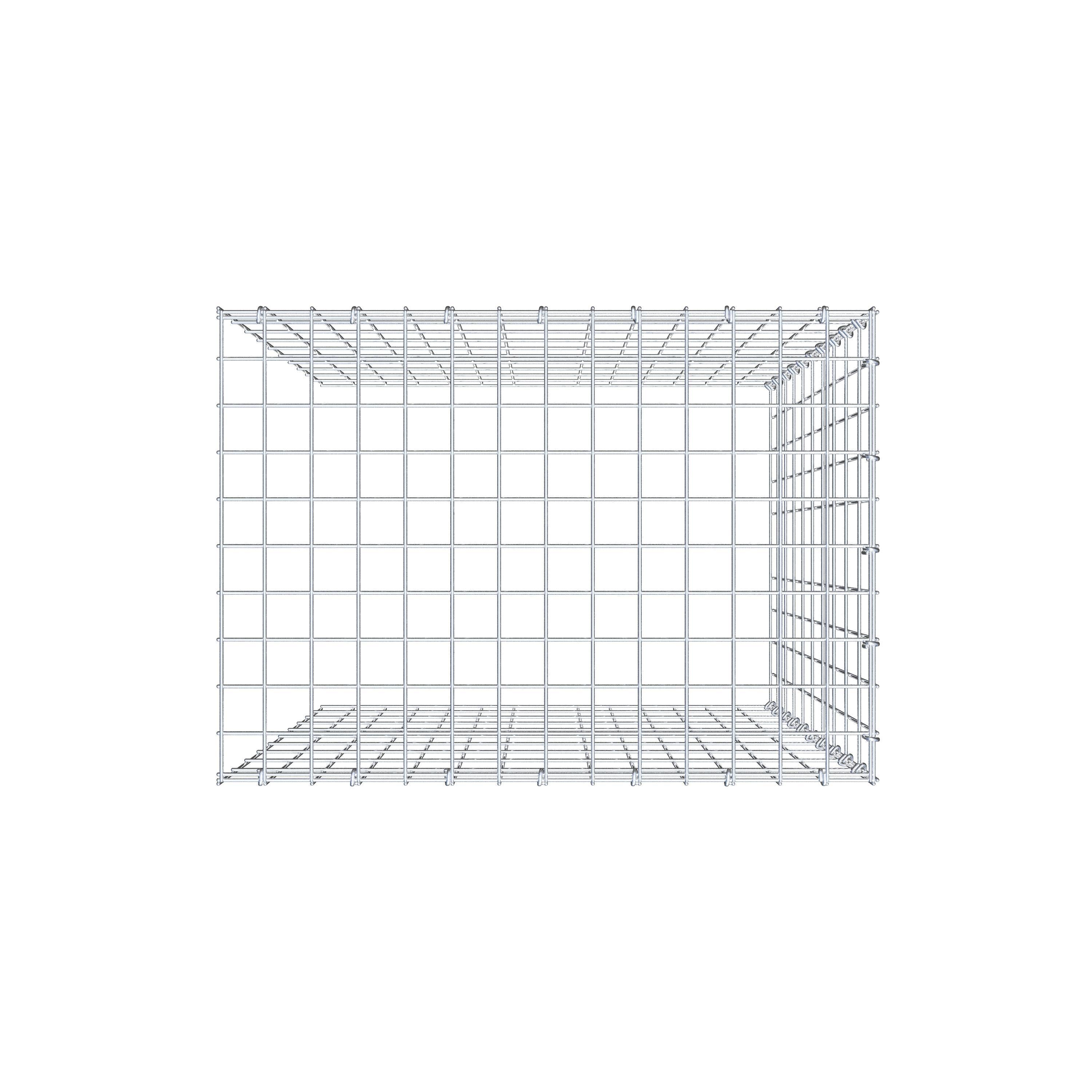 Gabion monté type 4 100 cm x 70 cm x 50 cm (L x H x P), maillage 5 cm x 10 cm, anneau en C