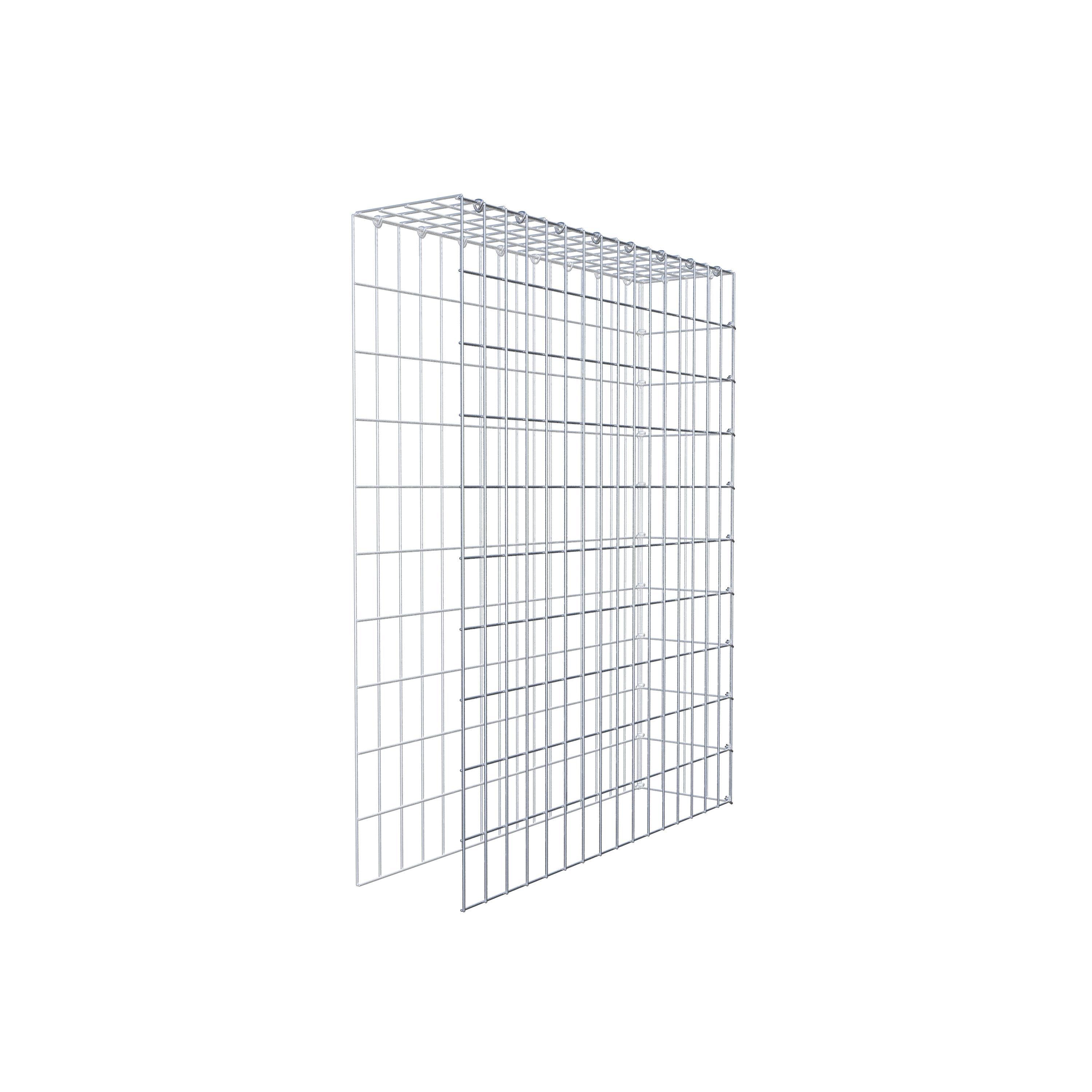 Gabion monté type 4 100 cm x 80 cm x 20 cm (L x H x P), maillage 5 cm x 10 cm, anneau en C