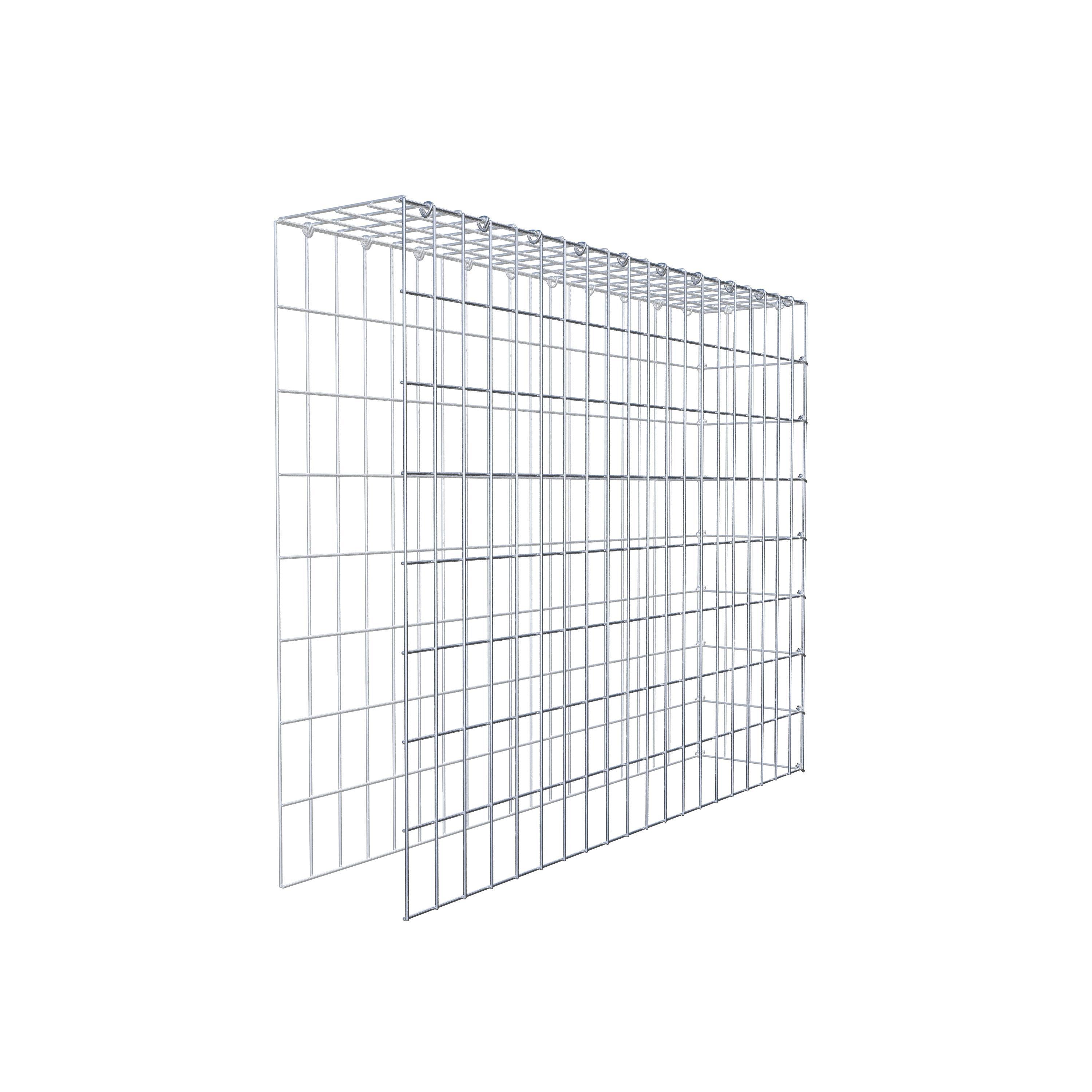 Gabion monté type 4 100 cm x 80 cm x 20 cm (L x H x P), maillage 5 cm x 10 cm, anneau en C