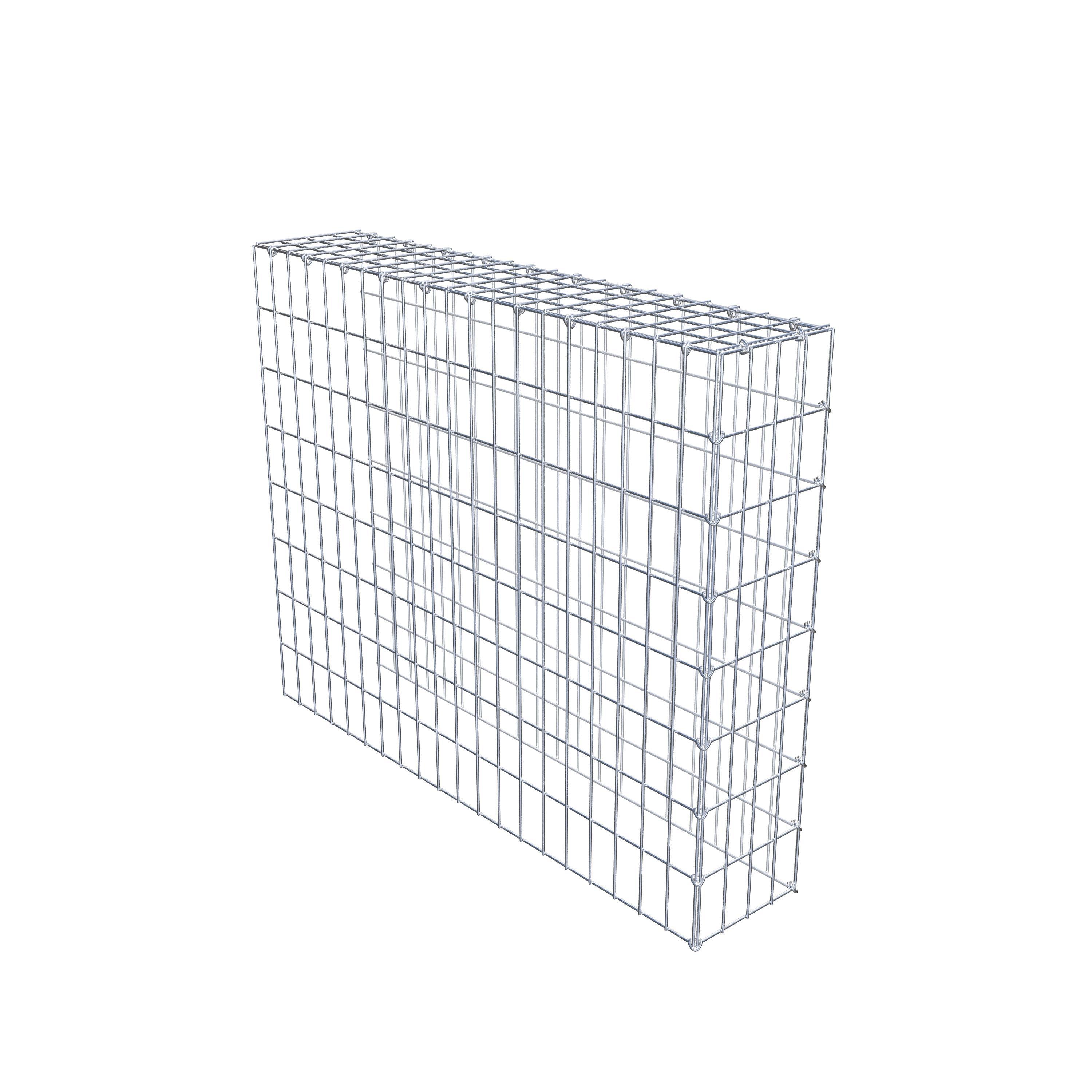 Gabion monté type 4 100 cm x 80 cm x 20 cm (L x H x P), maillage 5 cm x 10 cm, anneau en C