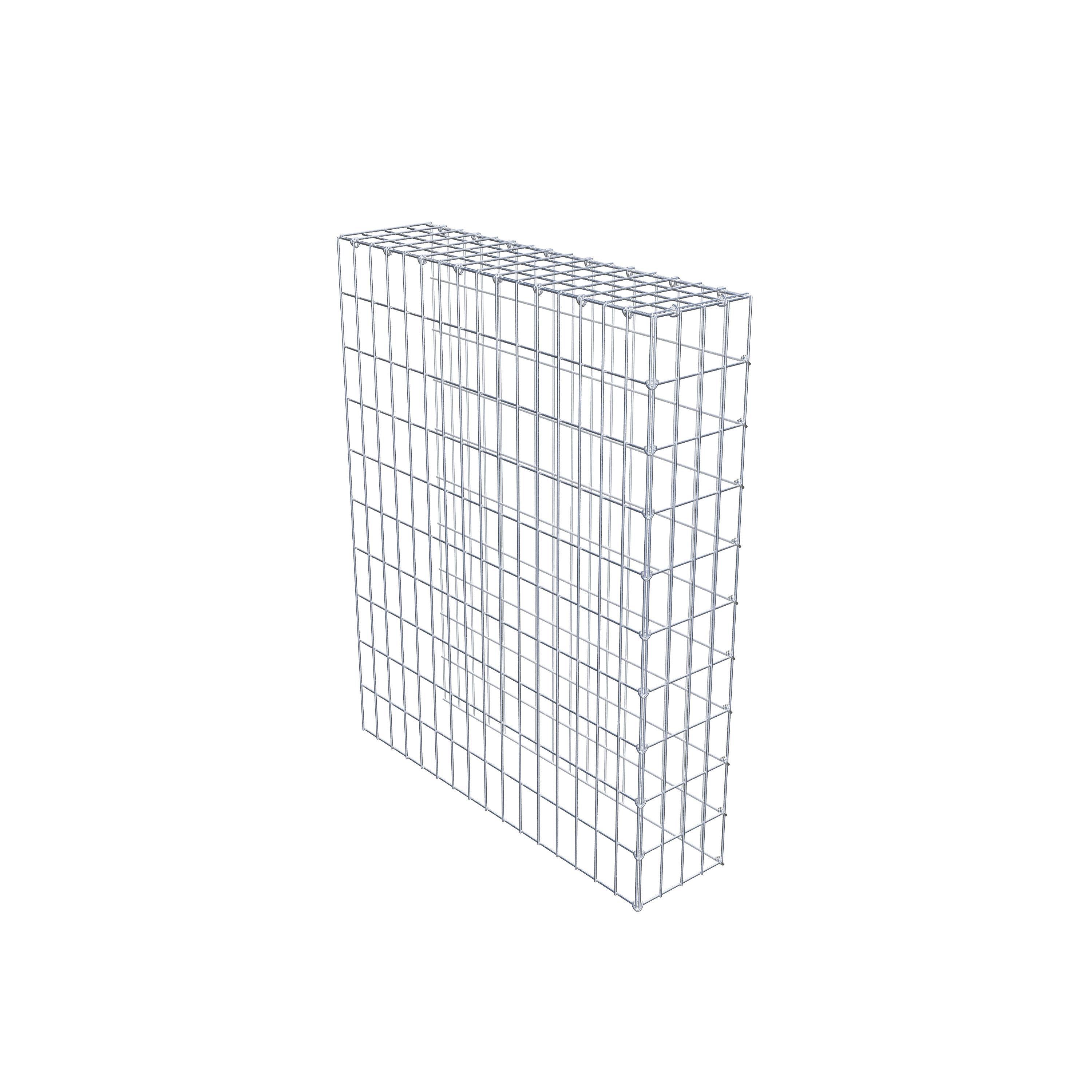 Gabion monté type 4 100 cm x 80 cm x 20 cm (L x H x P), maillage 5 cm x 10 cm, anneau en C