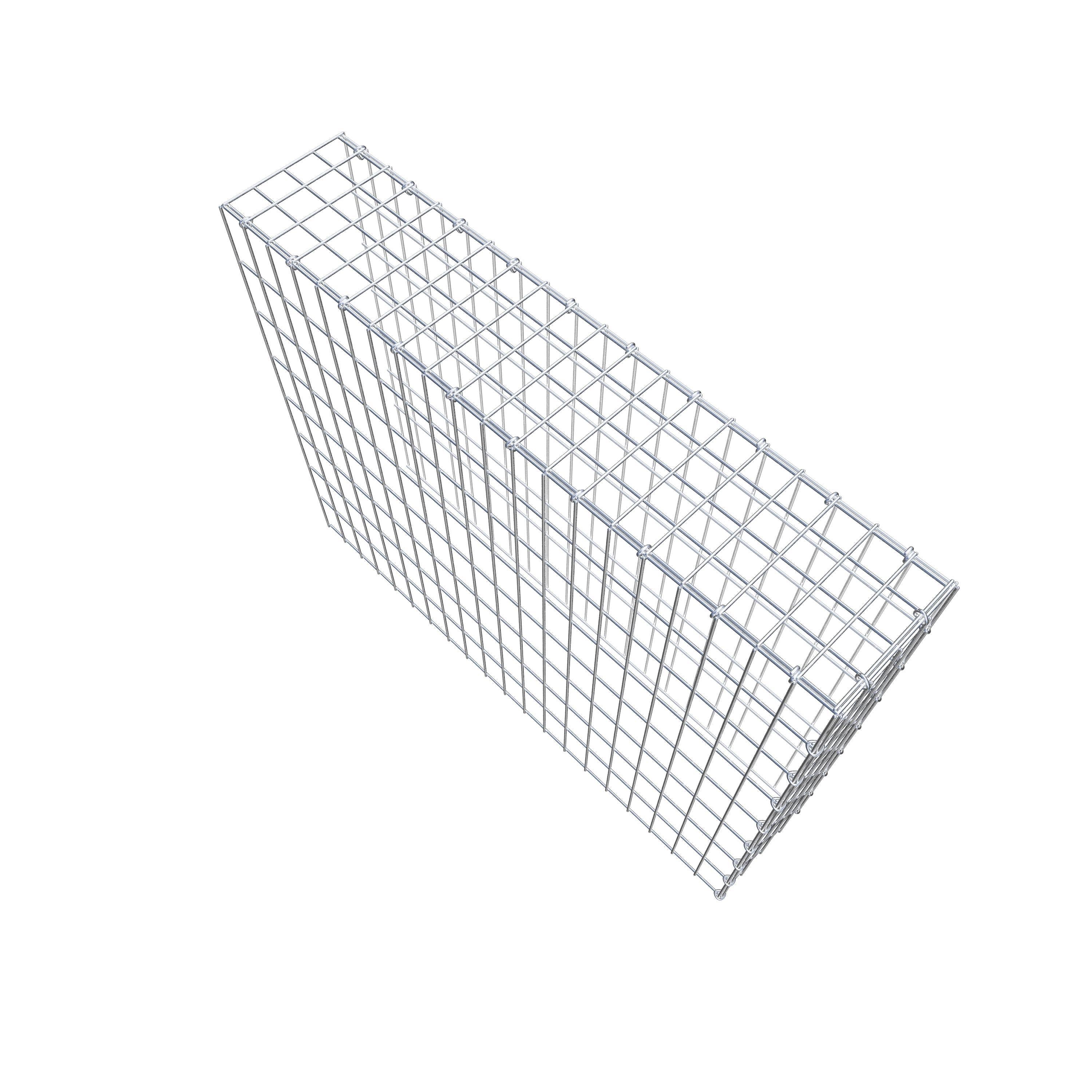 Gabion monté type 4 100 cm x 80 cm x 20 cm (L x H x P), maillage 5 cm x 10 cm, anneau en C