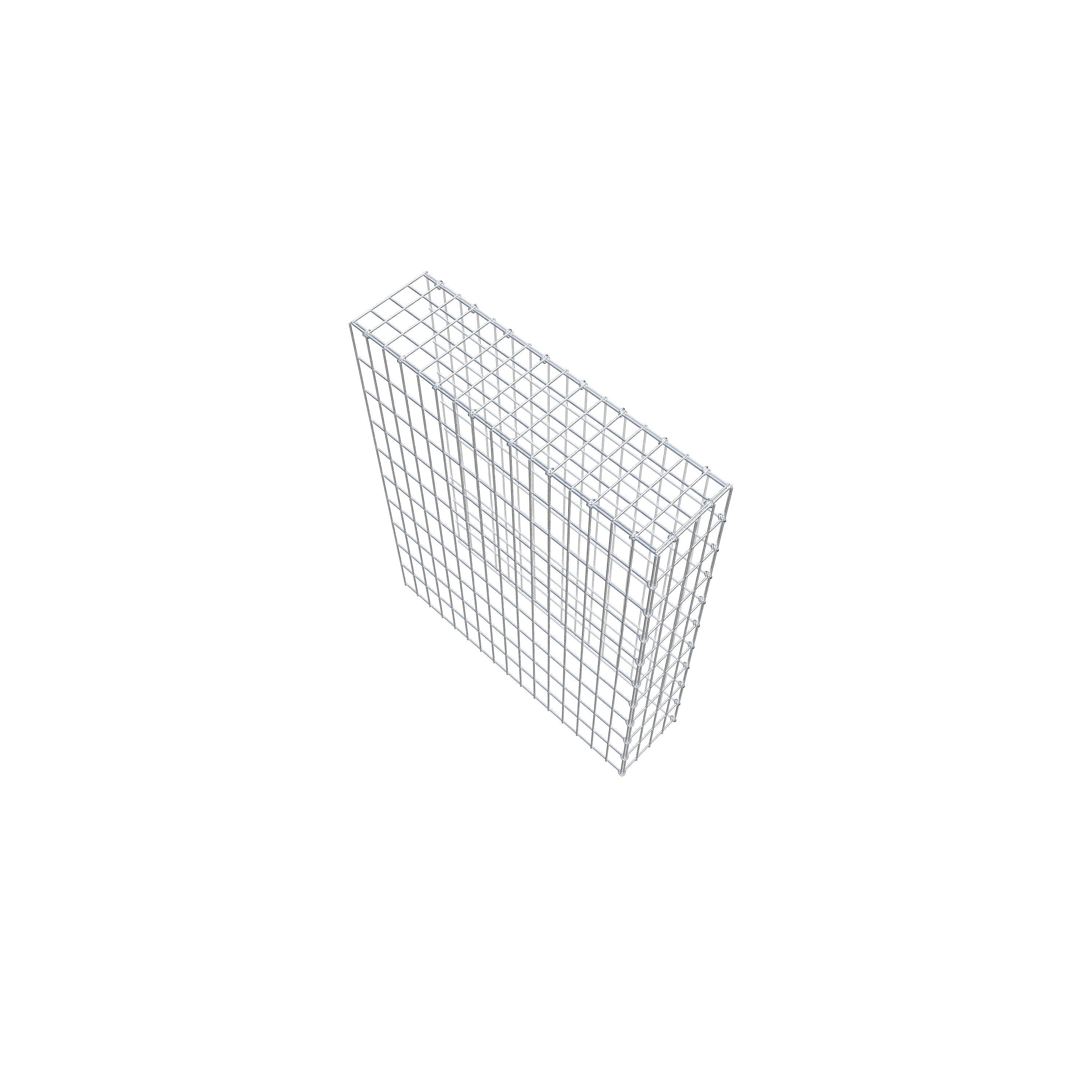 Gabion monté type 4 100 cm x 80 cm x 20 cm (L x H x P), maillage 5 cm x 10 cm, anneau en C