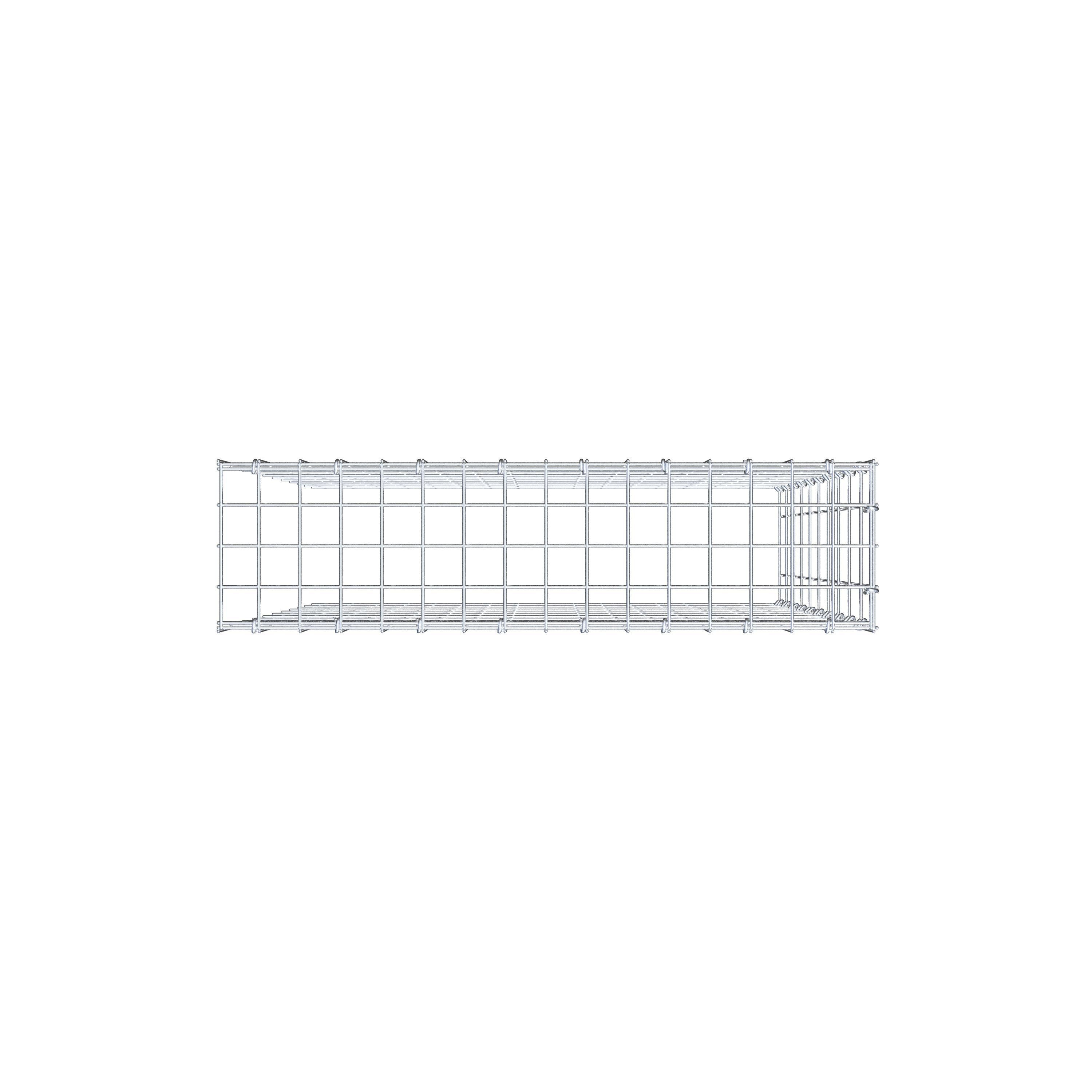 Gabion monté type 4 100 cm x 80 cm x 20 cm (L x H x P), maillage 5 cm x 10 cm, anneau en C