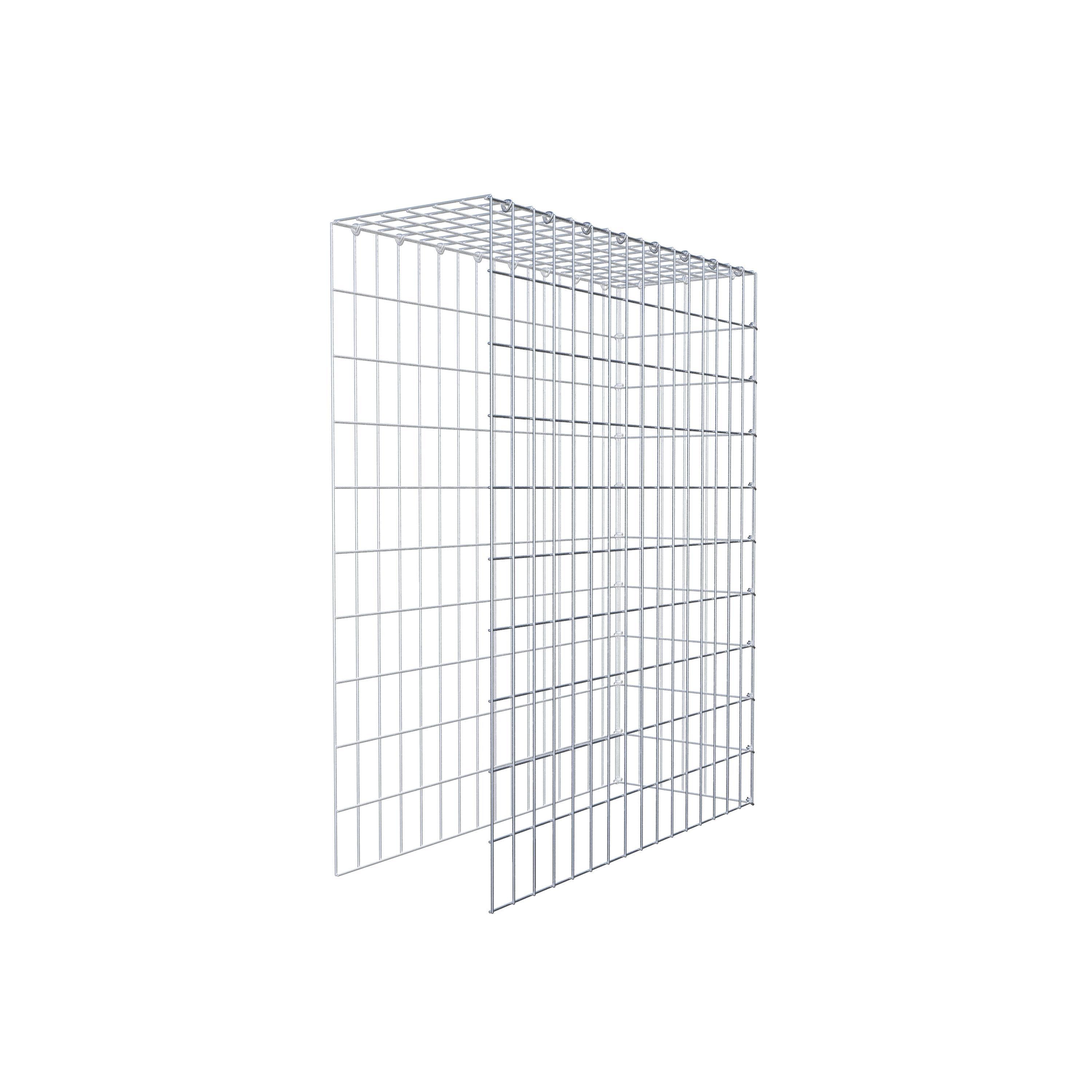 Gabion monté type 4 100 cm x 80 cm x 30 cm (L x H x P), maillage 5 cm x 10 cm, anneau en C