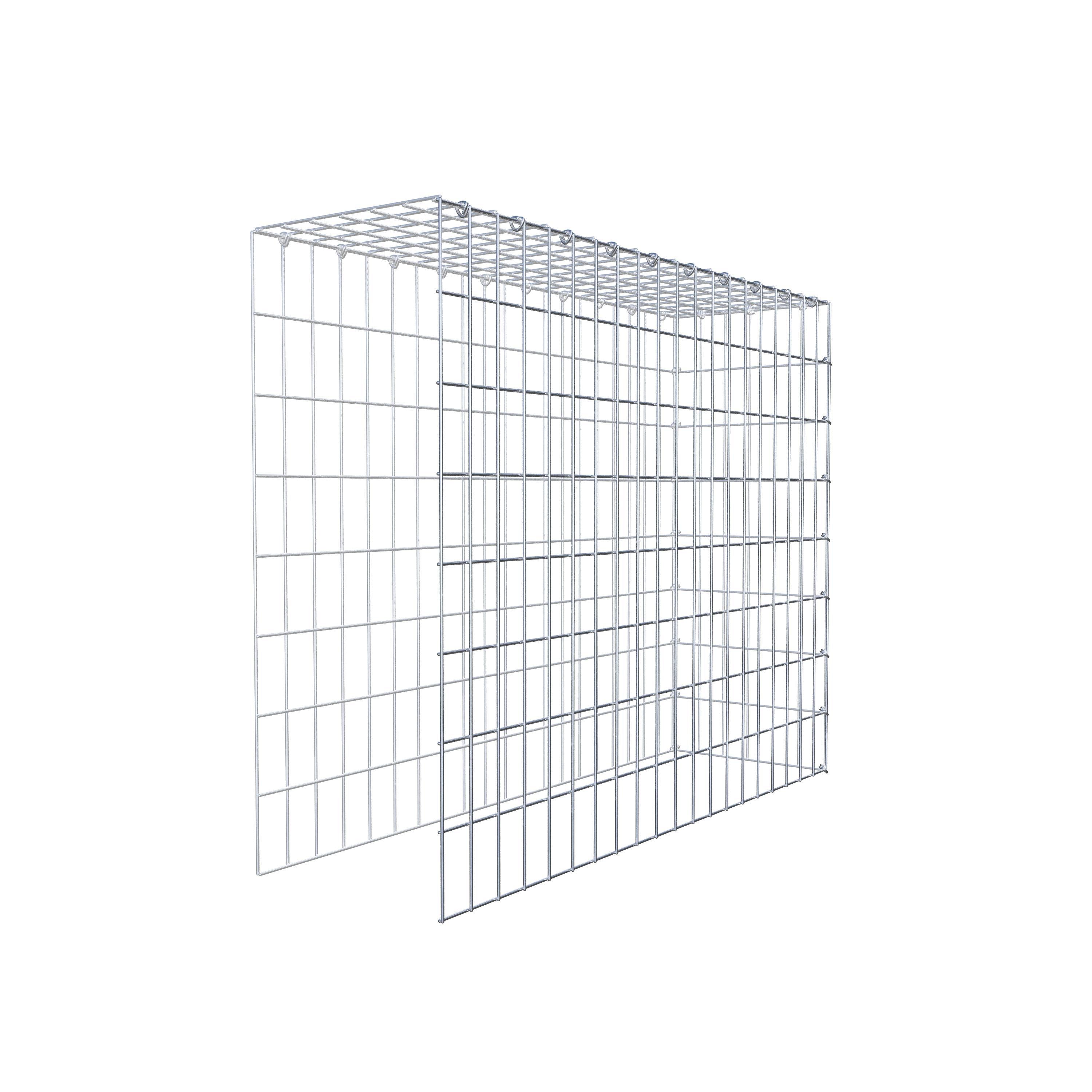 Gabion monté type 4 100 cm x 80 cm x 30 cm (L x H x P), maillage 5 cm x 10 cm, anneau en C