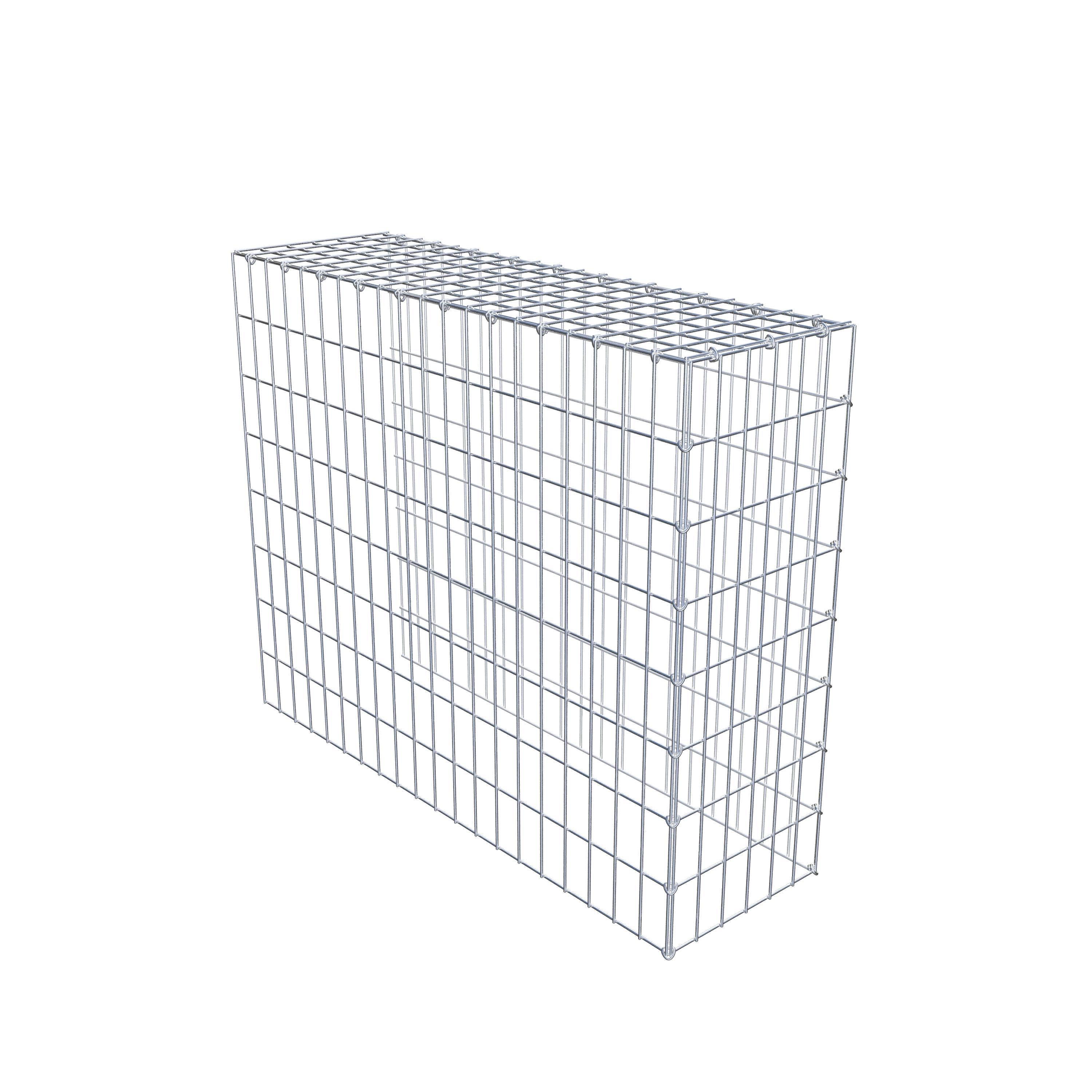 Gabion monté type 4 100 cm x 80 cm x 30 cm (L x H x P), maillage 5 cm x 10 cm, anneau en C