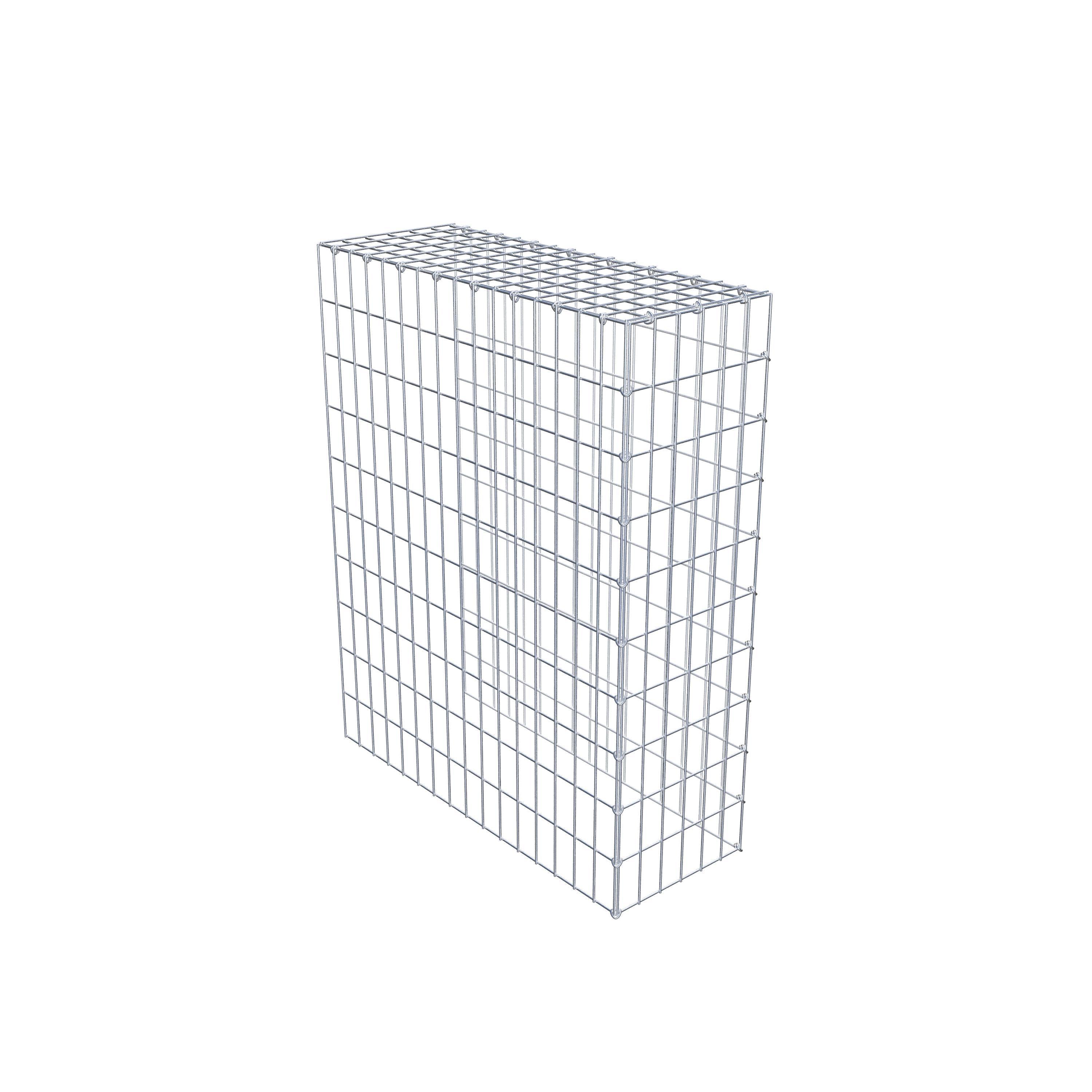 Gabion monté type 4 100 cm x 80 cm x 30 cm (L x H x P), maillage 5 cm x 10 cm, anneau en C