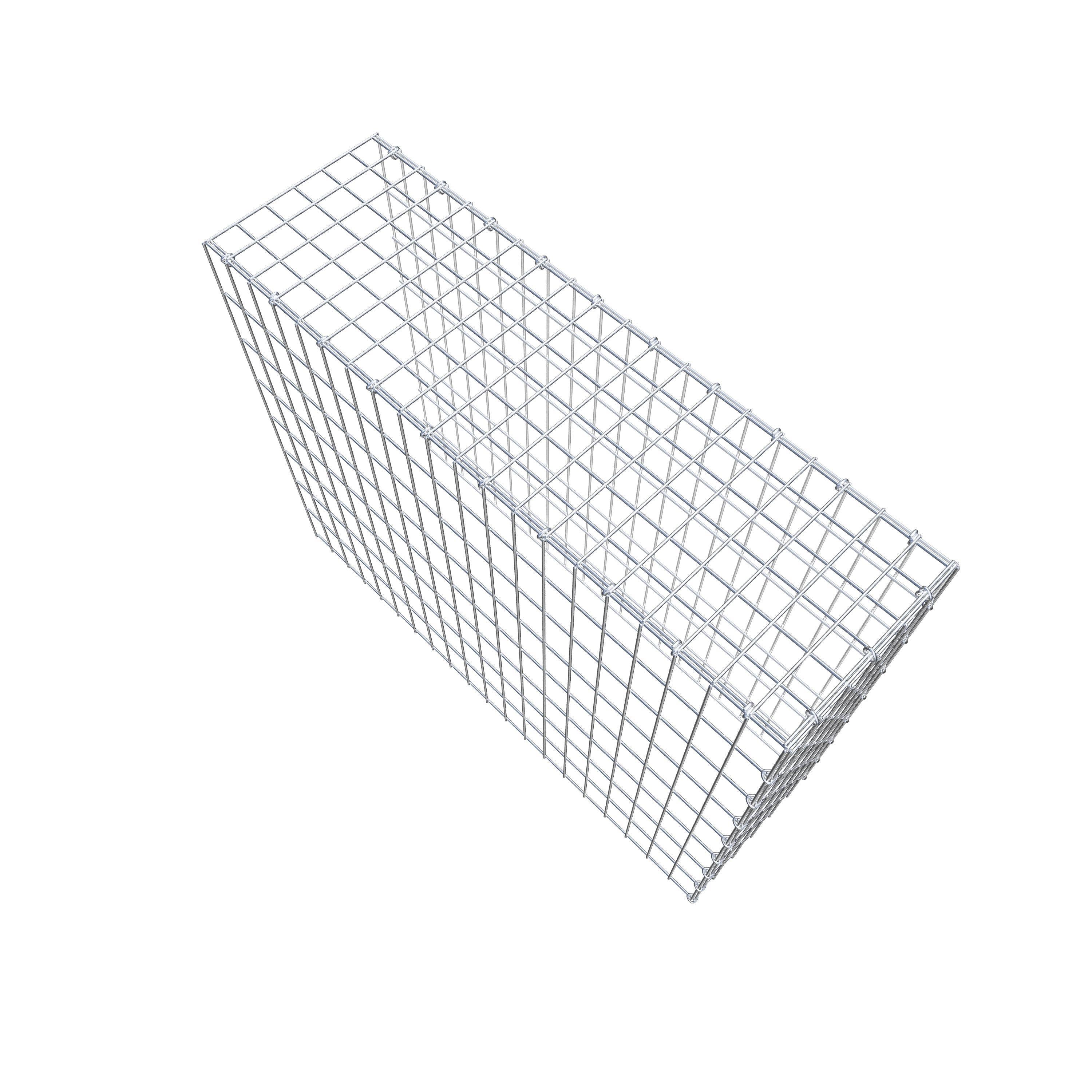 Gabion monté type 4 100 cm x 80 cm x 30 cm (L x H x P), maillage 5 cm x 10 cm, anneau en C