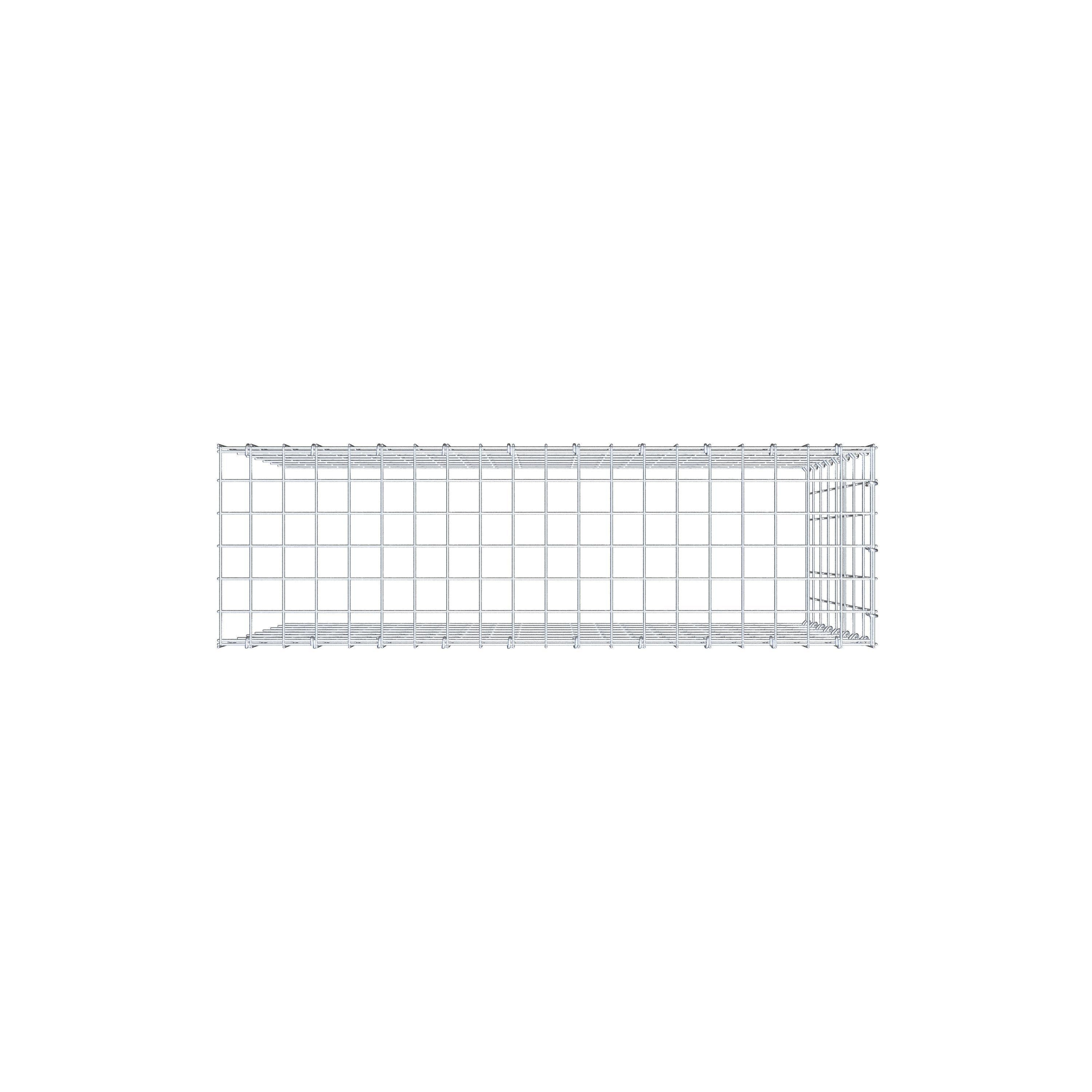 Gabion monté type 4 100 cm x 80 cm x 30 cm (L x H x P), maillage 5 cm x 10 cm, anneau en C