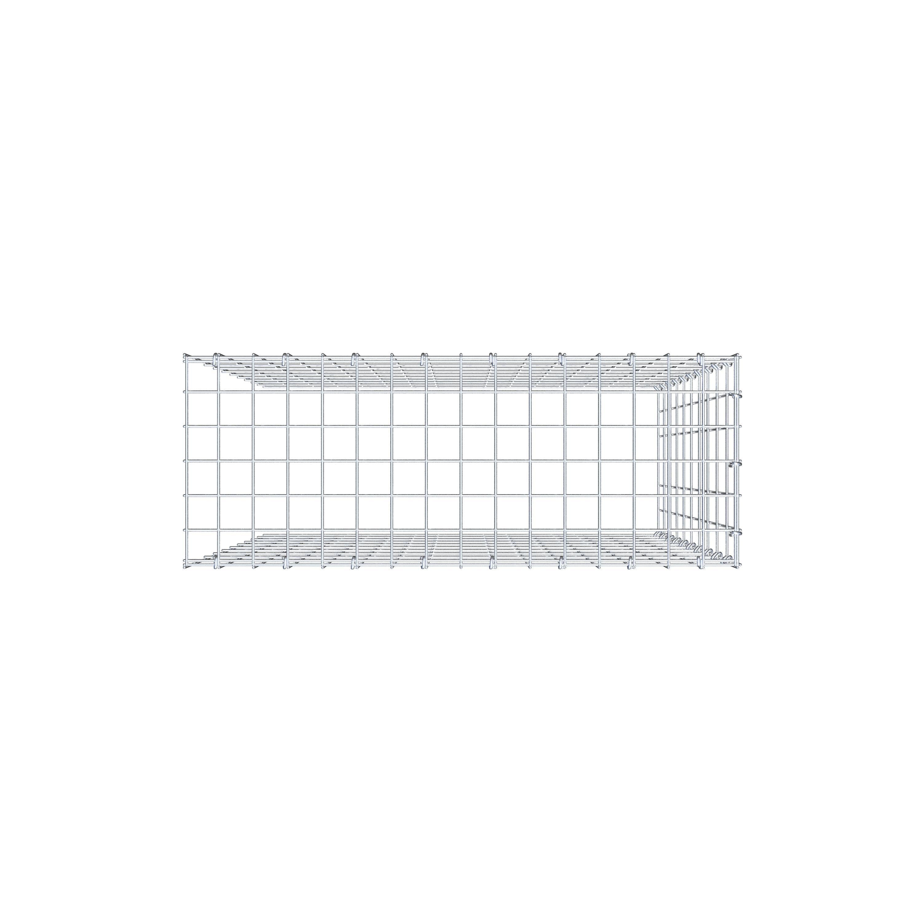 Gabion monté type 4 100 cm x 80 cm x 30 cm (L x H x P), maillage 5 cm x 10 cm, anneau en C