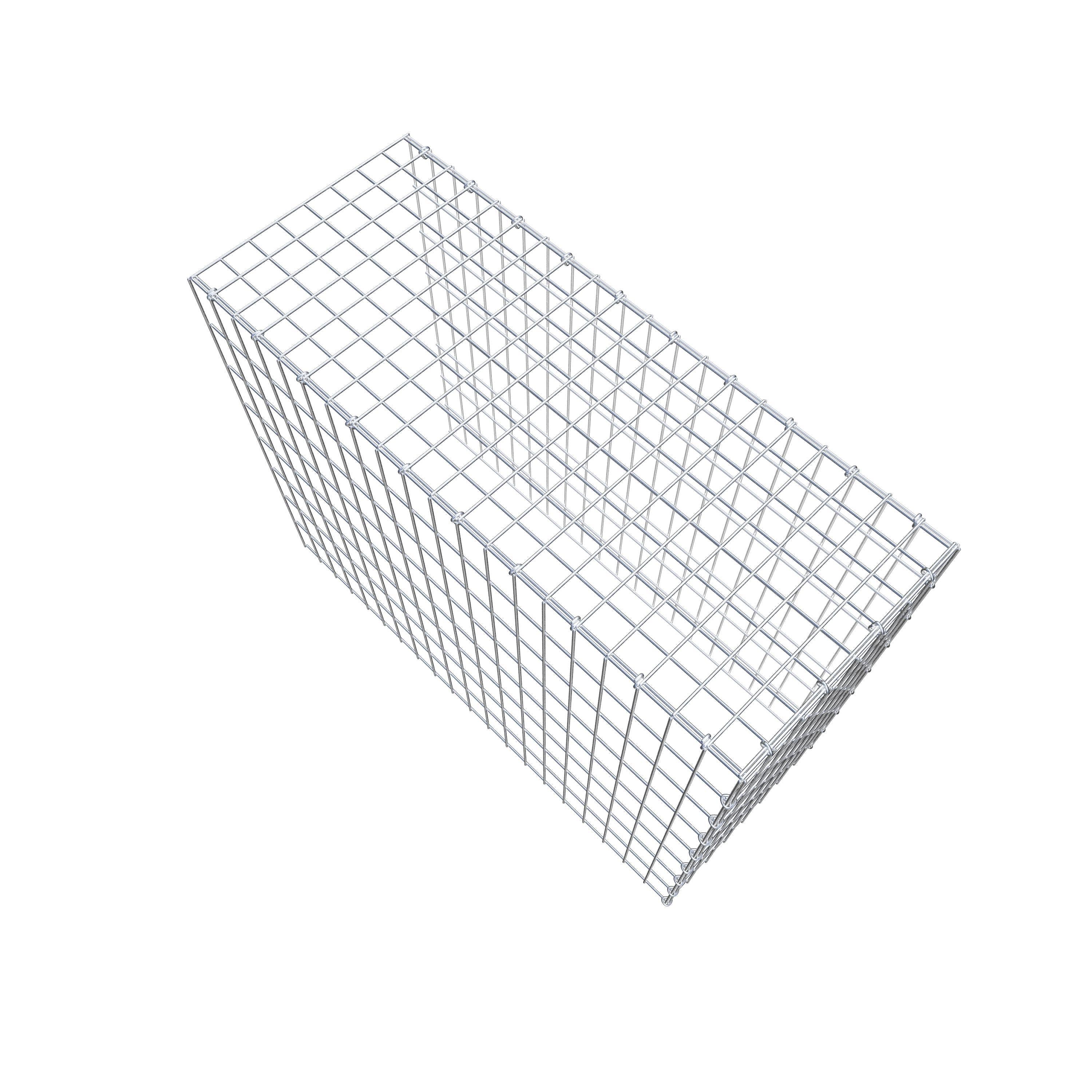 Gabion monté type 4 100 cm x 80 cm x 40 cm (L x H x P), maillage 5 cm x 10 cm, anneau en C