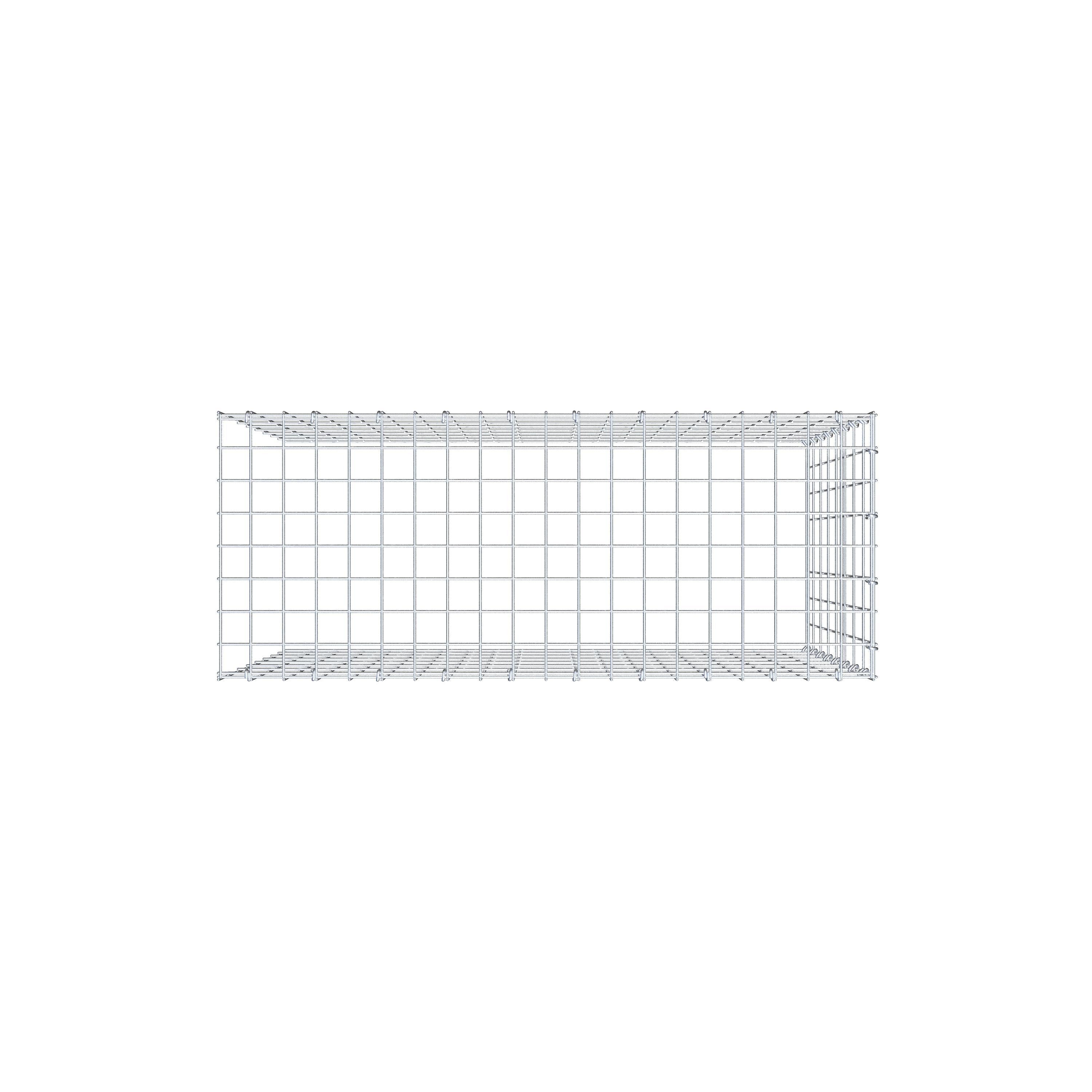 Gabion monté type 4 100 cm x 80 cm x 40 cm (L x H x P), maillage 5 cm x 10 cm, anneau en C