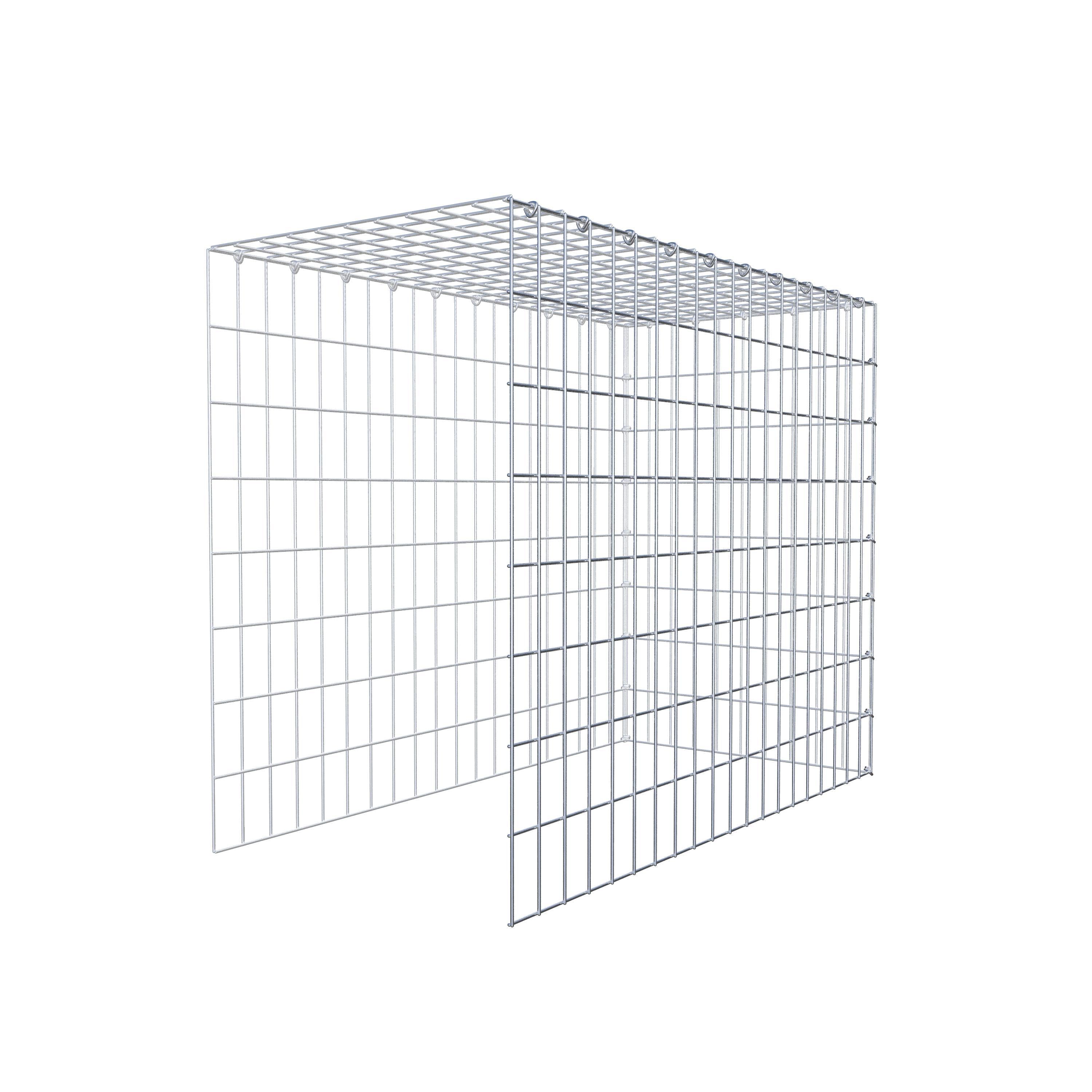 Gabion monté type 4 100 cm x 80 cm x 50 cm (L x H x P), maillage 5 cm x 10 cm, anneau en C