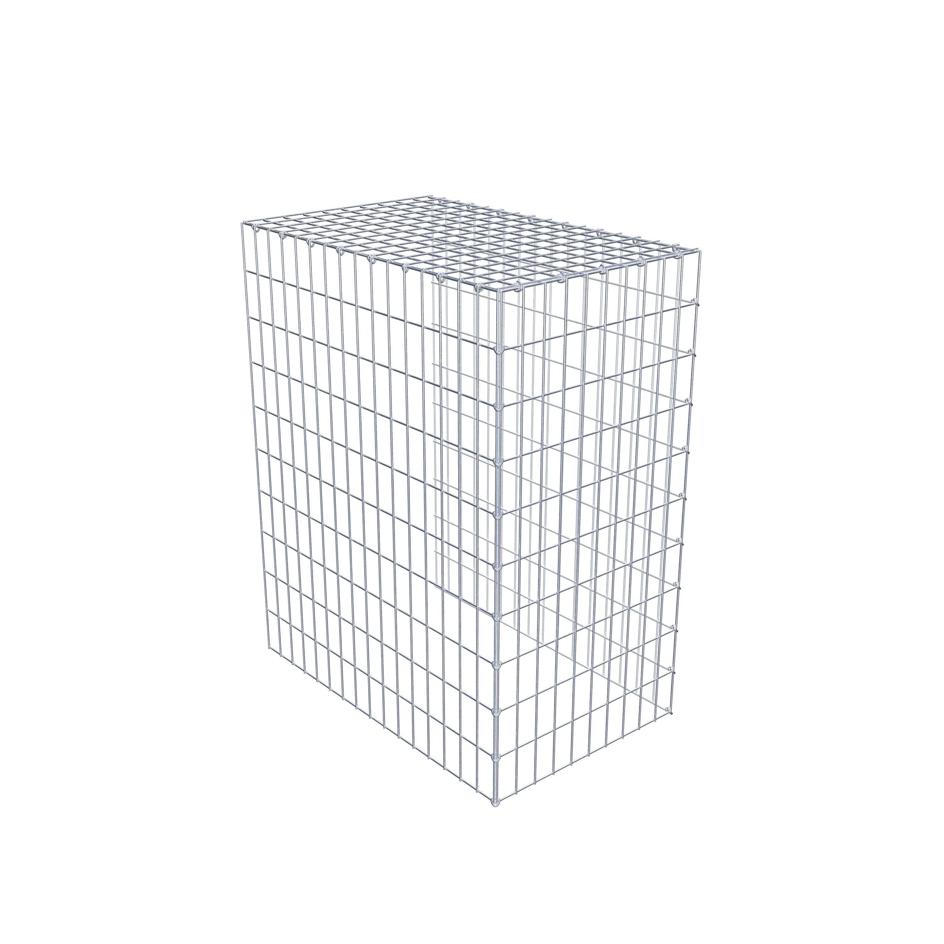 Gabion monté type 4 100 cm x 80 cm x 50 cm (L x H x P), maillage 5 cm x 10 cm, anneau en C