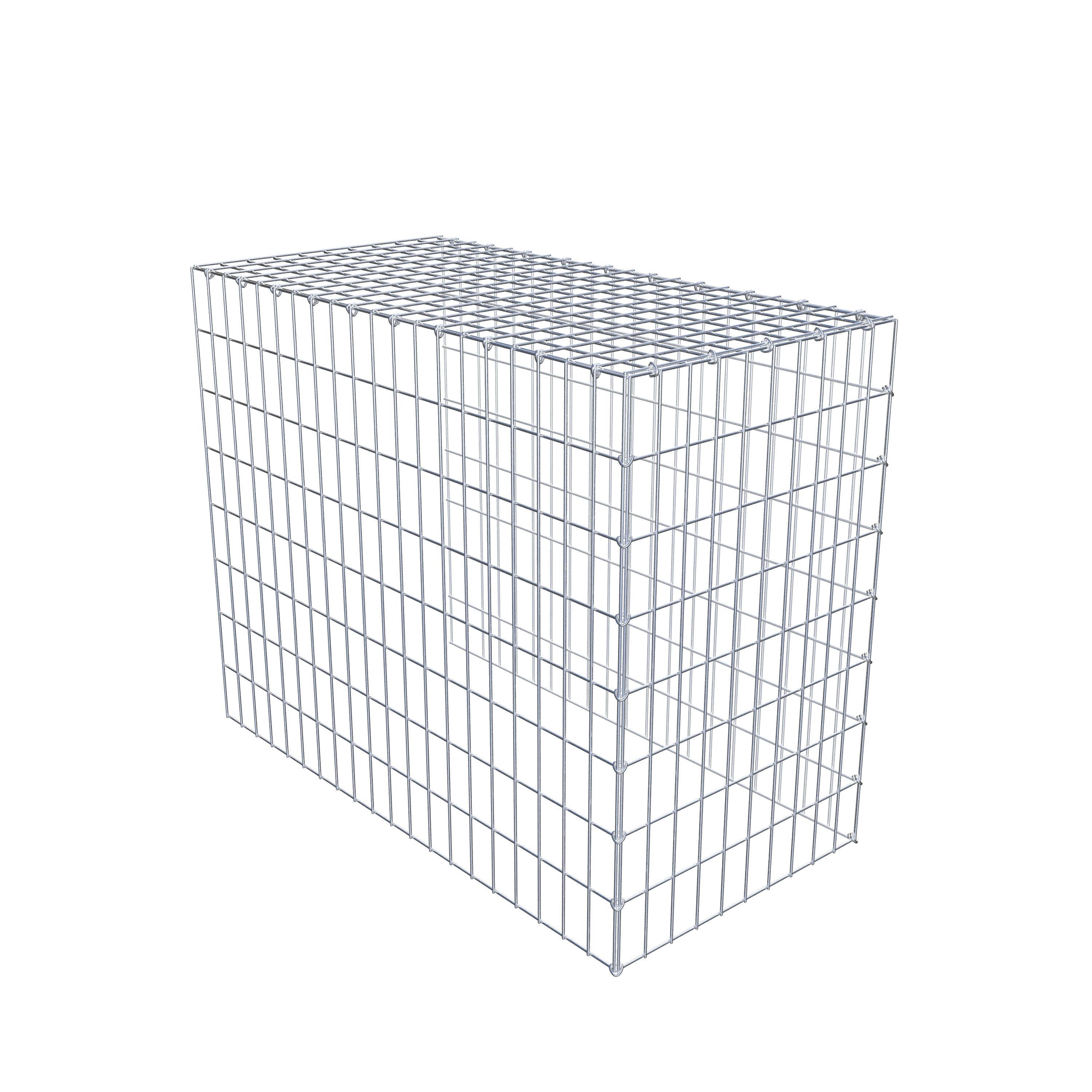 Gabion monté type 4 100 cm x 80 cm x 50 cm (L x H x P), maillage 5 cm x 10 cm, anneau en C