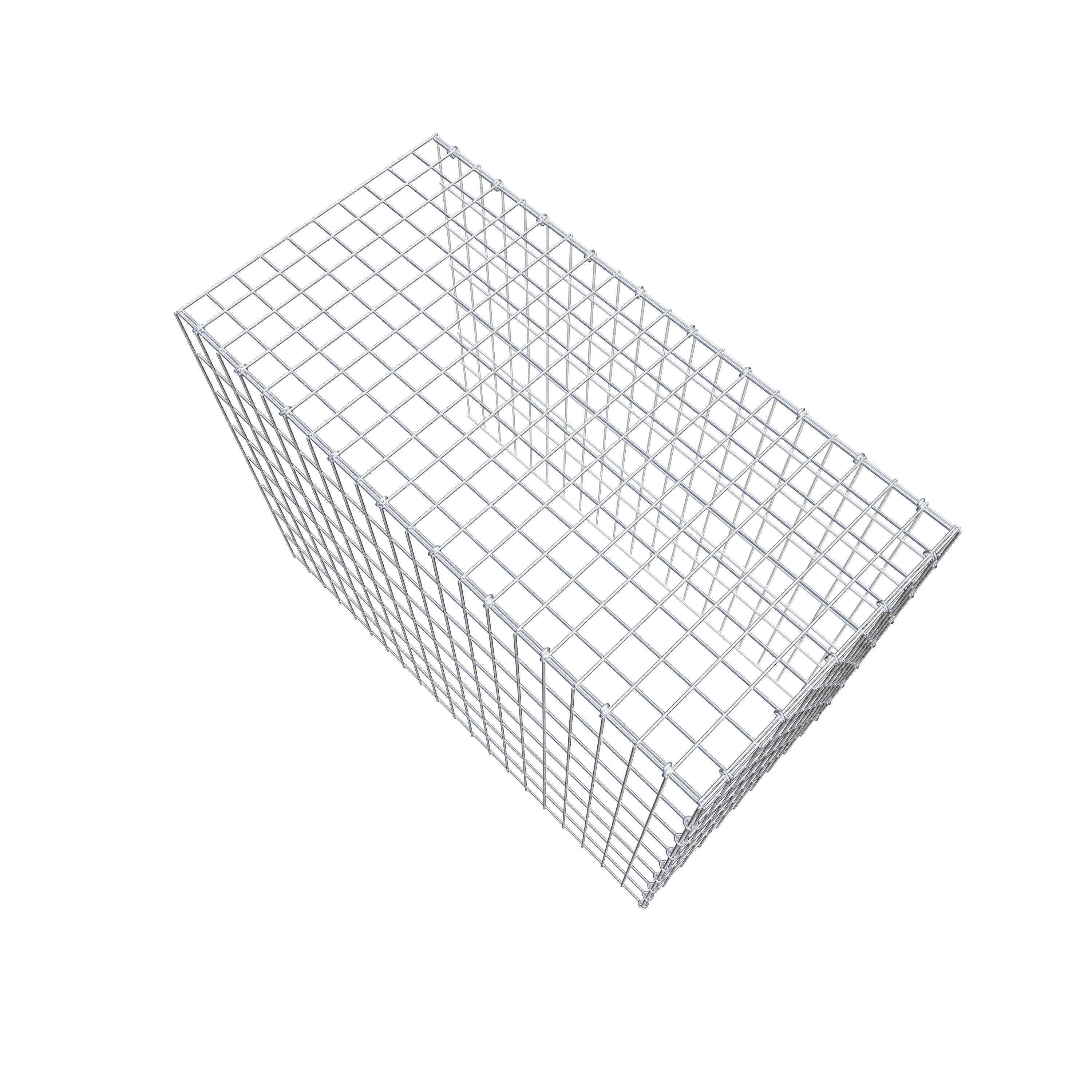 Gabion monté type 4 100 cm x 80 cm x 50 cm (L x H x P), maillage 5 cm x 10 cm, anneau en C