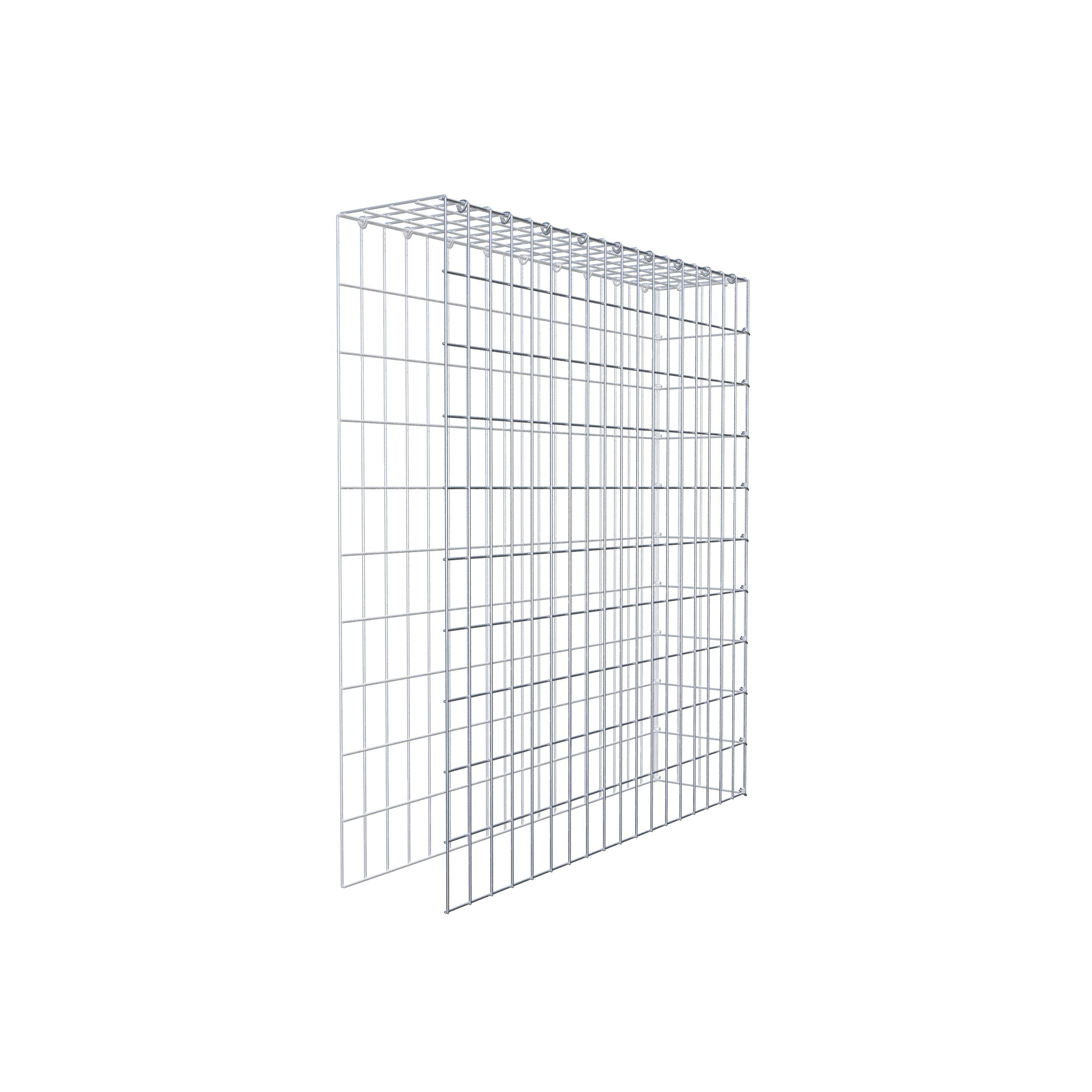 Opzetpaal type 4 100 cm x 90 cm x 20 cm (L x H x D), maaswijdte 5 cm x 10 cm, C-ring