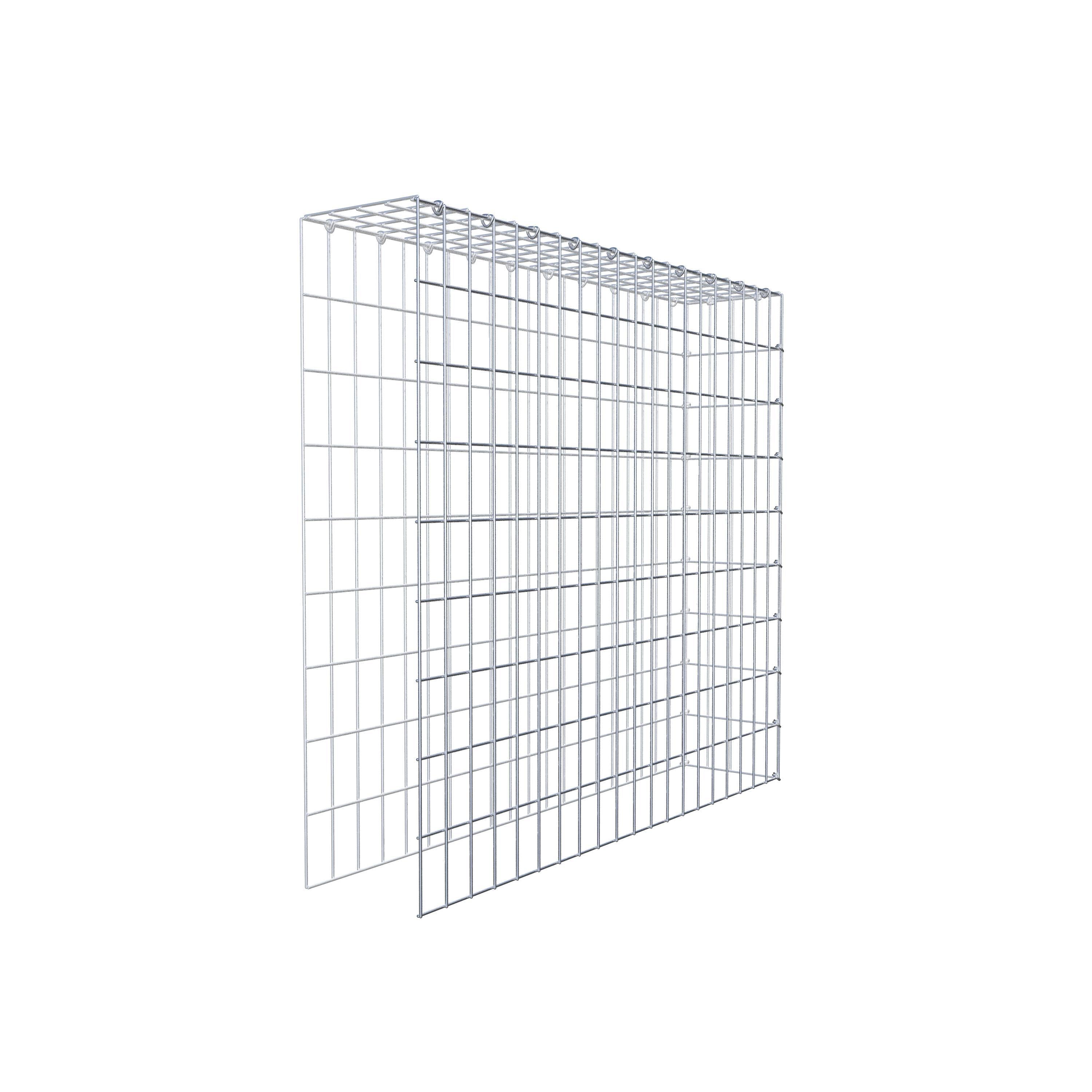 Gabion monté type 4 100 cm x 90 cm x 20 cm (L x H x P), maillage 5 cm x 10 cm, anneau en C