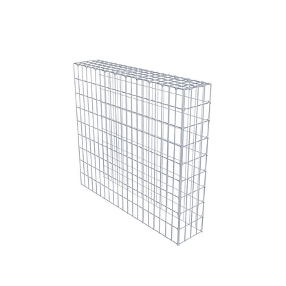 Monteret gabion type 4 100 cm x 90 cm x 20 cm (L x H x D), maskestørrelse 5 cm x 10 cm, C-ring