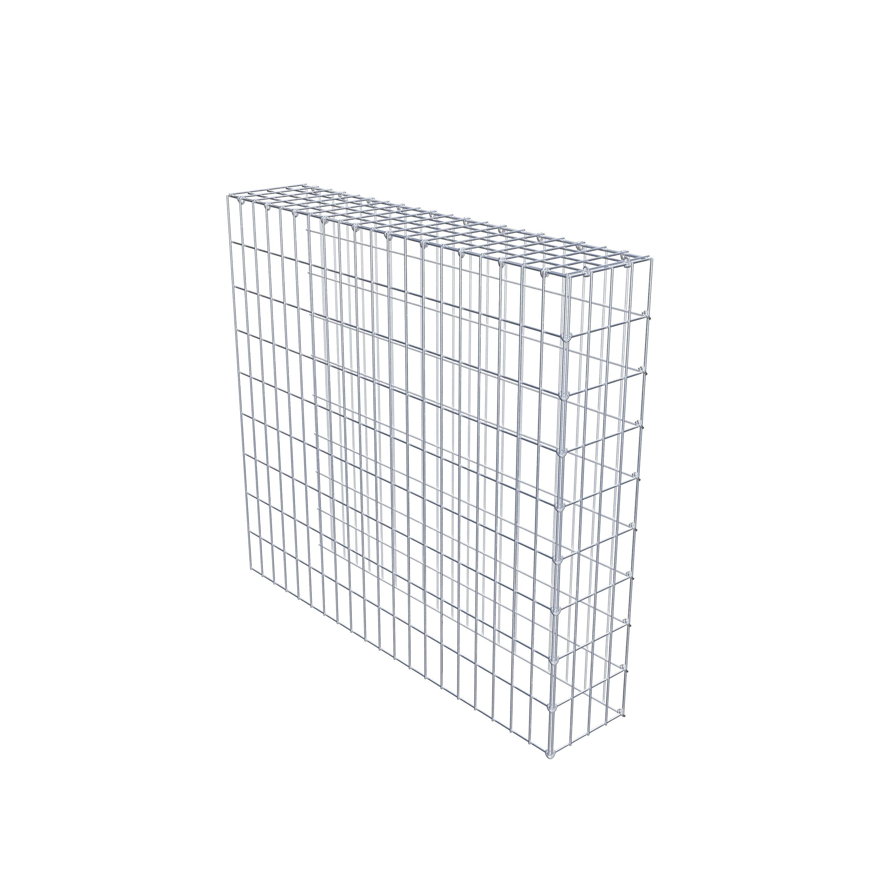 Gabion monté type 4 100 cm x 90 cm x 20 cm (L x H x P), maillage 5 cm x 10 cm, anneau en C