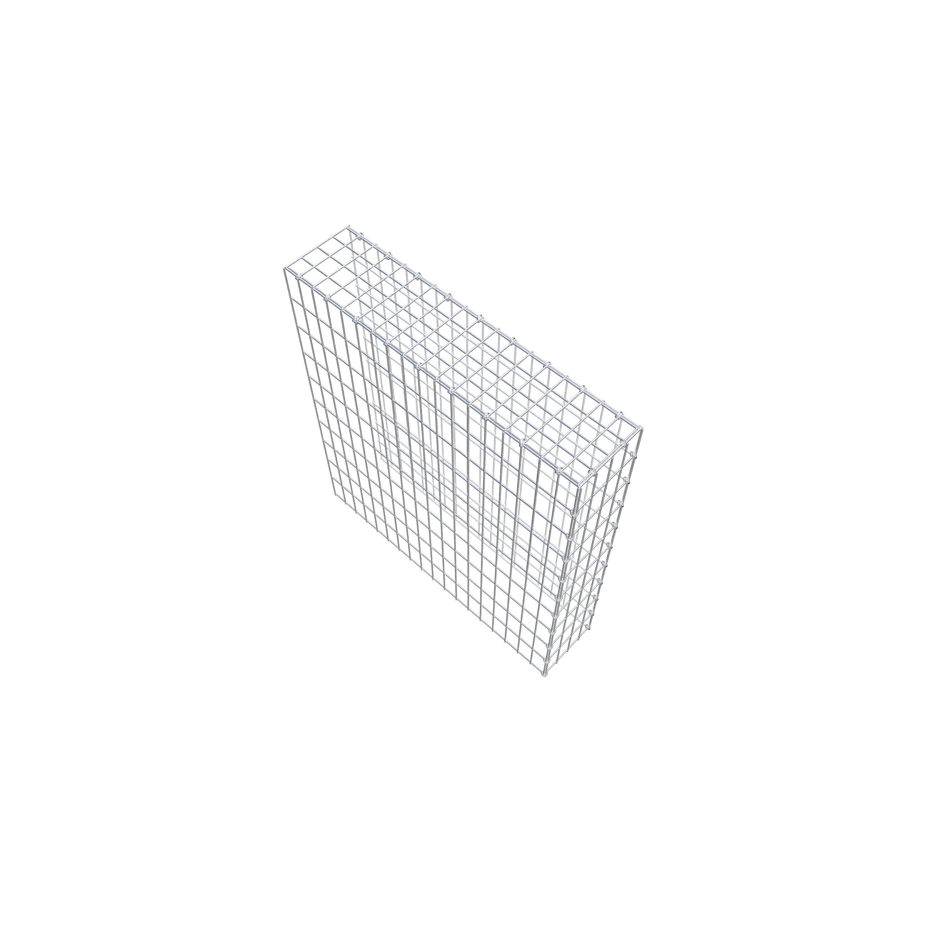 Gabion monté type 4 100 cm x 90 cm x 20 cm (L x H x P), maillage 5 cm x 10 cm, anneau en C