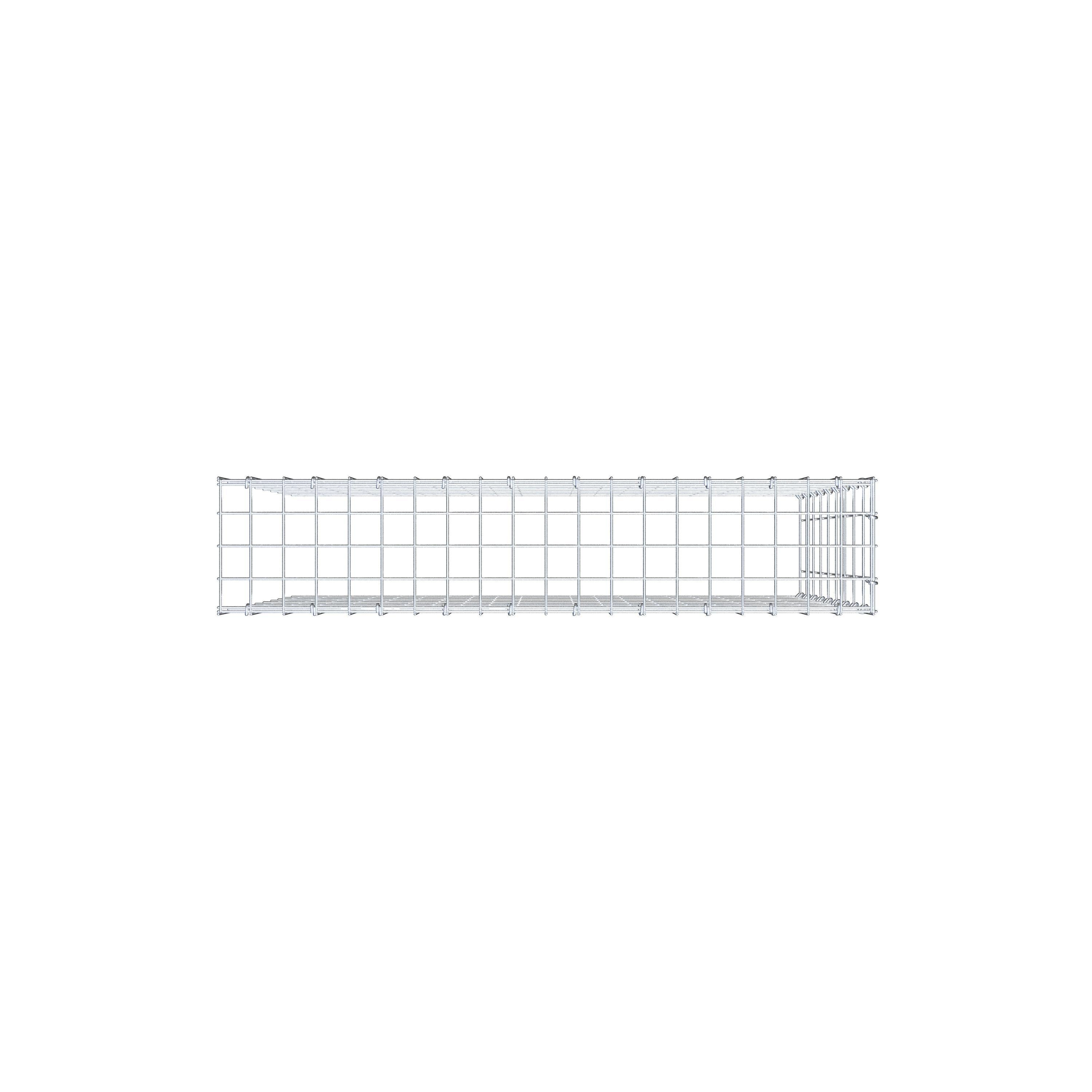 Gabion monté type 4 100 cm x 90 cm x 20 cm (L x H x P), maillage 5 cm x 10 cm, anneau en C