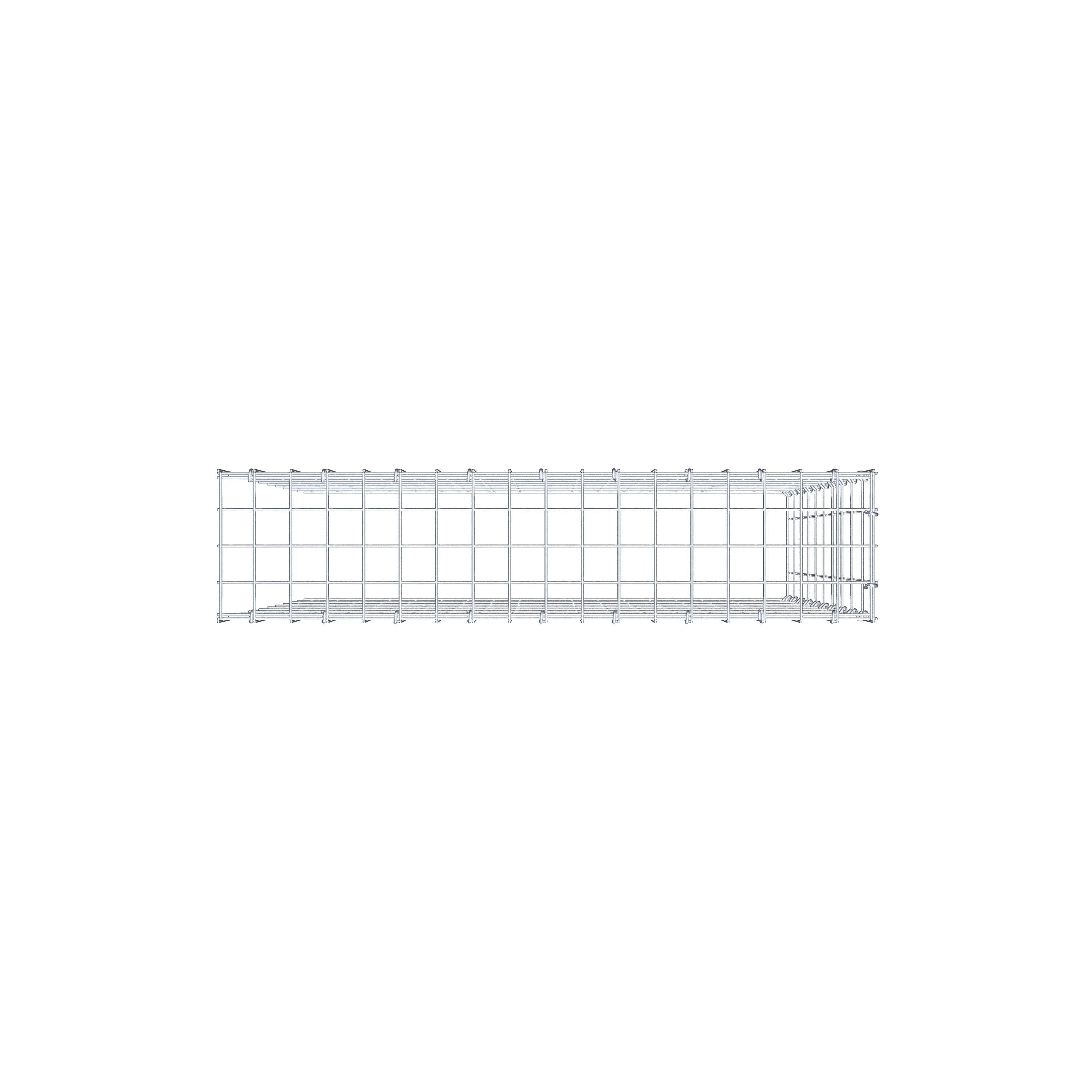 Gabion monté type 4 100 cm x 90 cm x 20 cm (L x H x P), maillage 5 cm x 10 cm, anneau en C