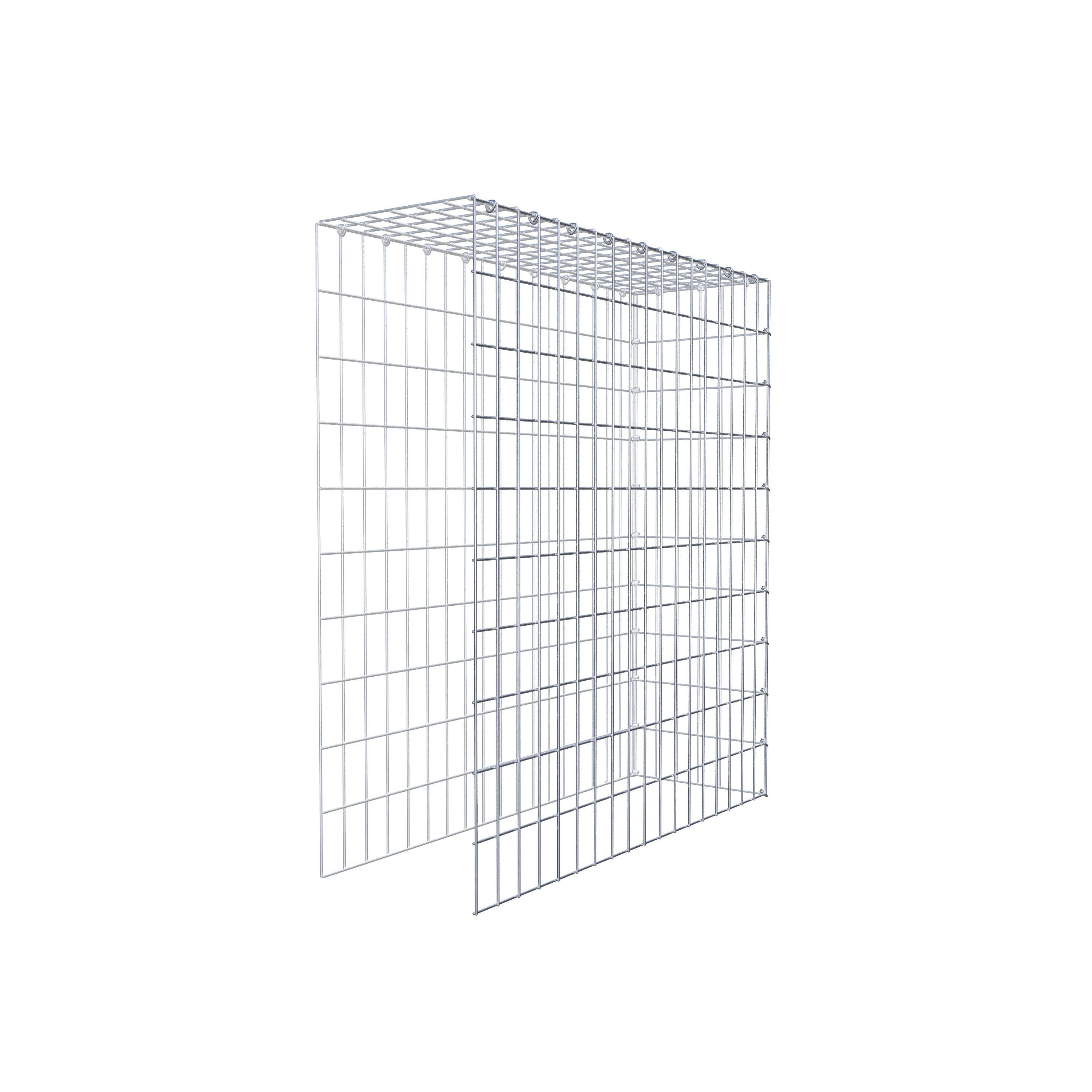 Gabion monté type 4 100 cm x 90 cm x 30 cm (L x H x P), maillage 5 cm x 10 cm, anneau en C