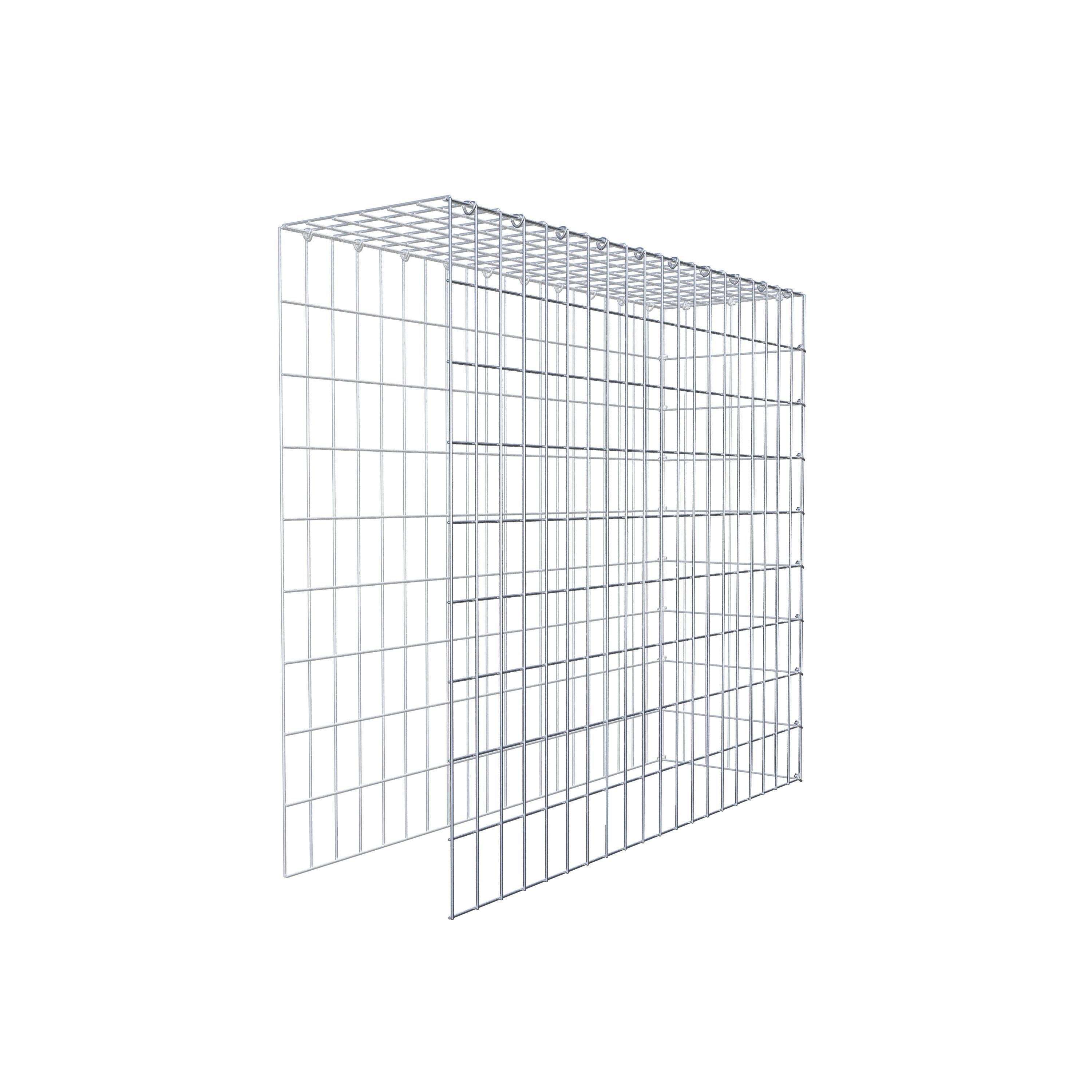 Gabion monté type 4 100 cm x 90 cm x 30 cm (L x H x P), maillage 5 cm x 10 cm, anneau en C