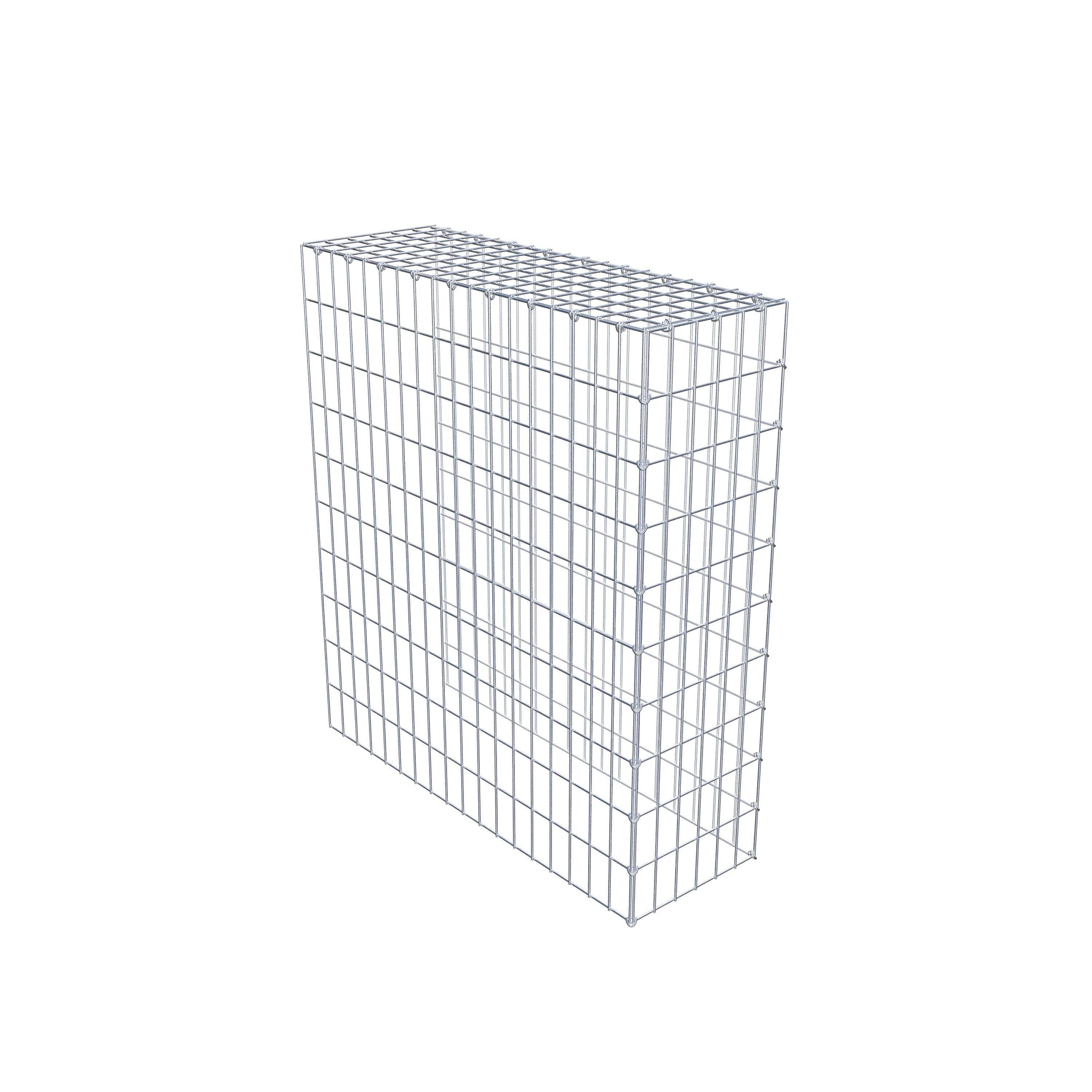 Gabion monté type 4 100 cm x 90 cm x 30 cm (L x H x P), maillage 5 cm x 10 cm, anneau en C