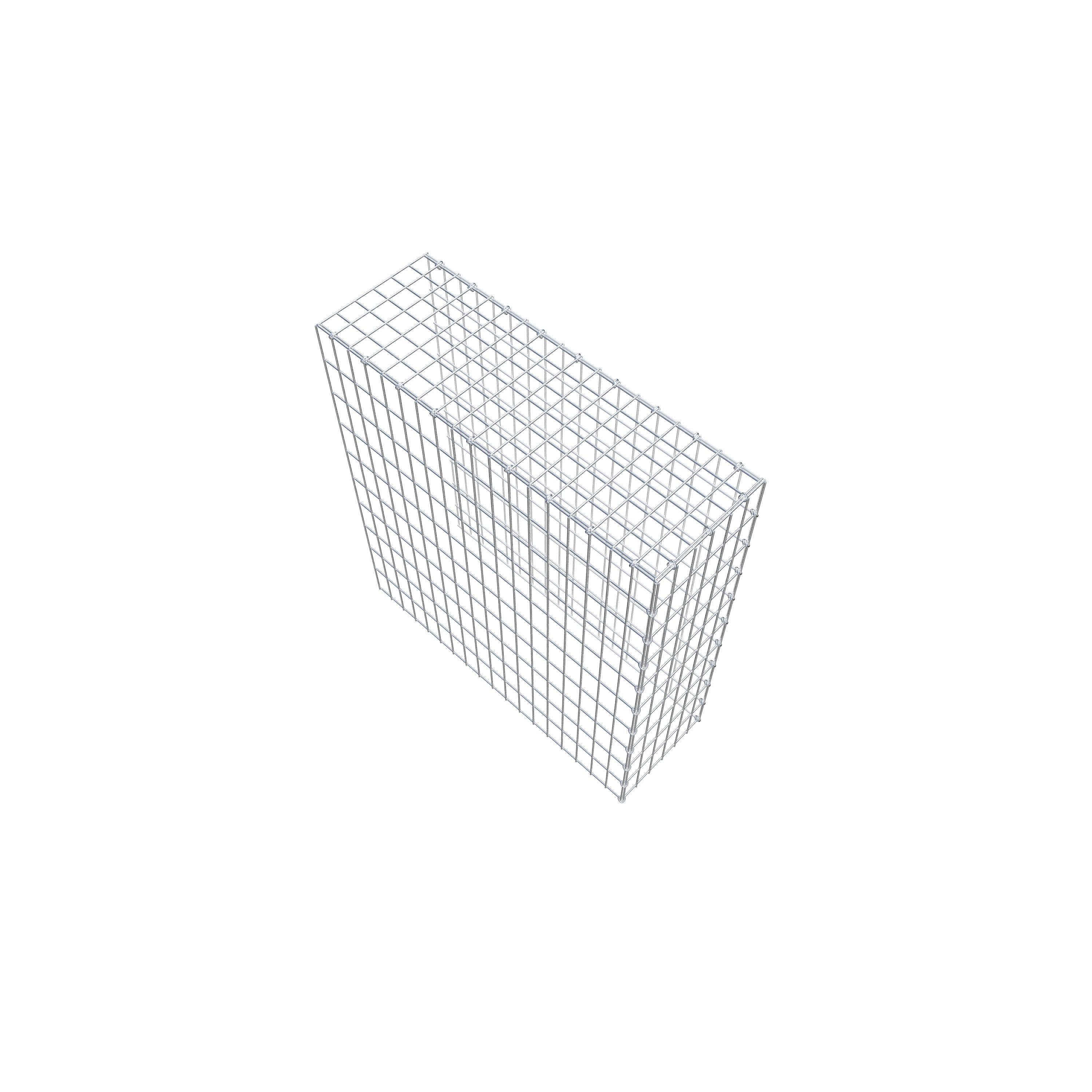 Gabion monté type 4 100 cm x 90 cm x 30 cm (L x H x P), maillage 5 cm x 10 cm, anneau en C