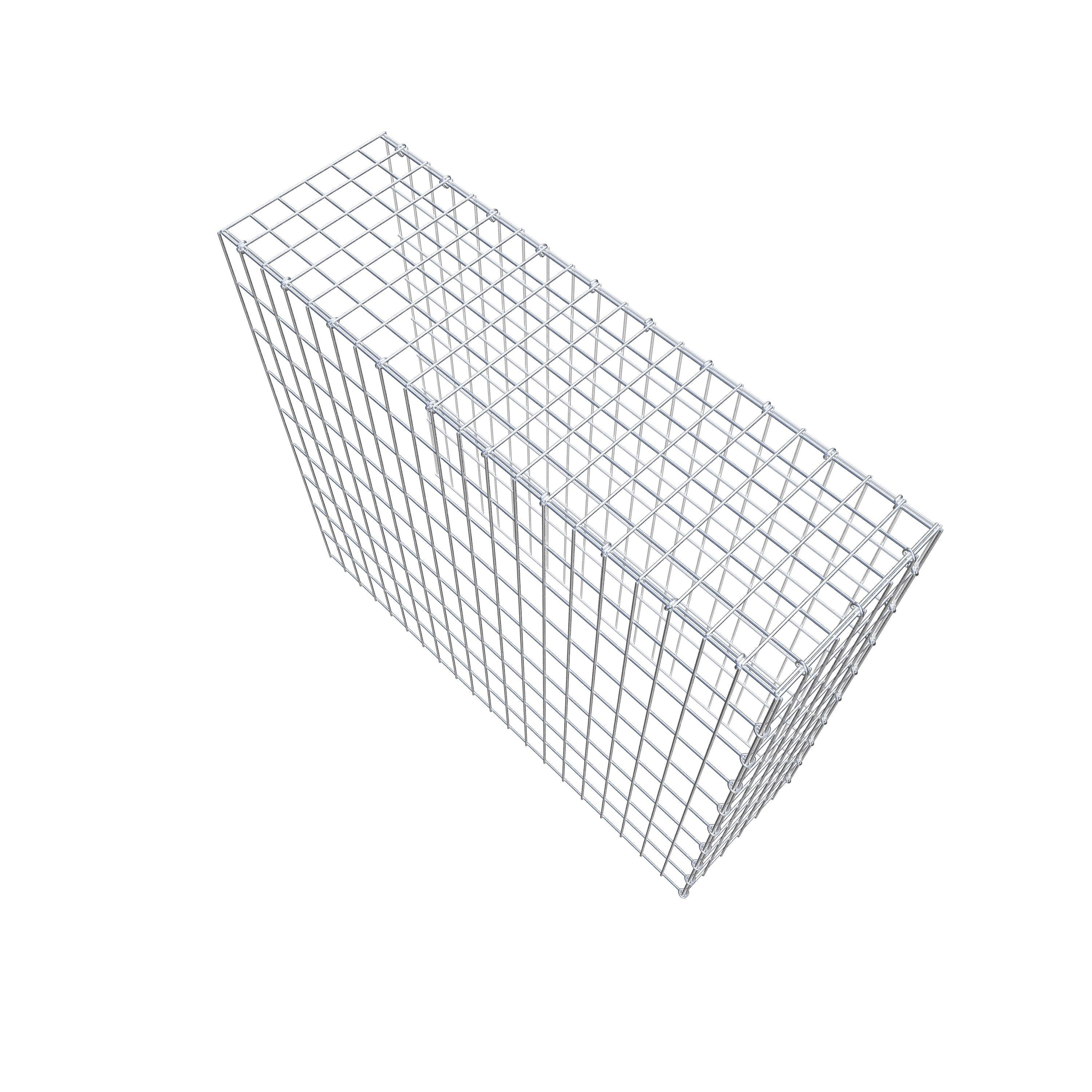 Gabion monté type 4 100 cm x 90 cm x 30 cm (L x H x P), maillage 5 cm x 10 cm, anneau en C