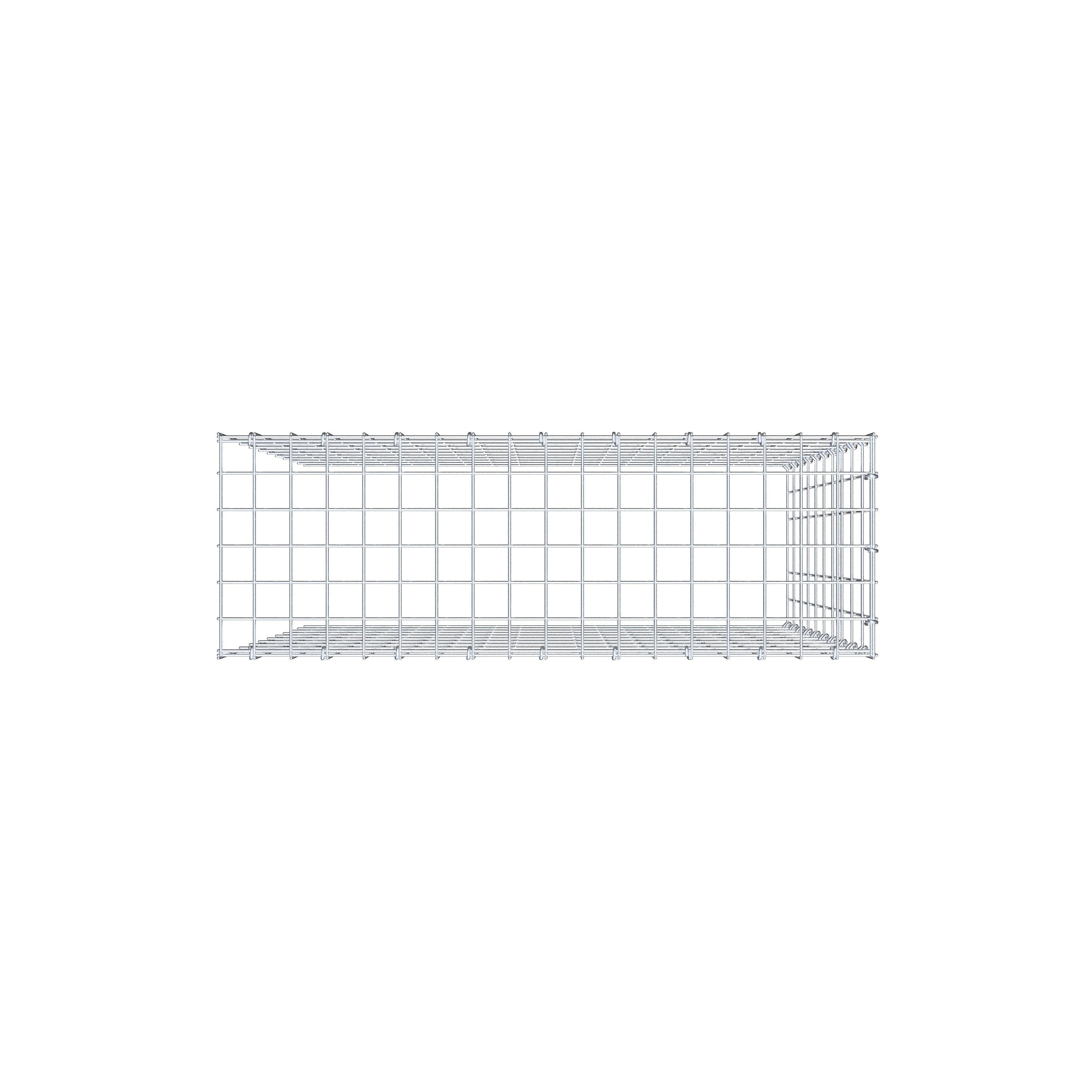 Gabion monté type 4 100 cm x 90 cm x 30 cm (L x H x P), maillage 5 cm x 10 cm, anneau en C