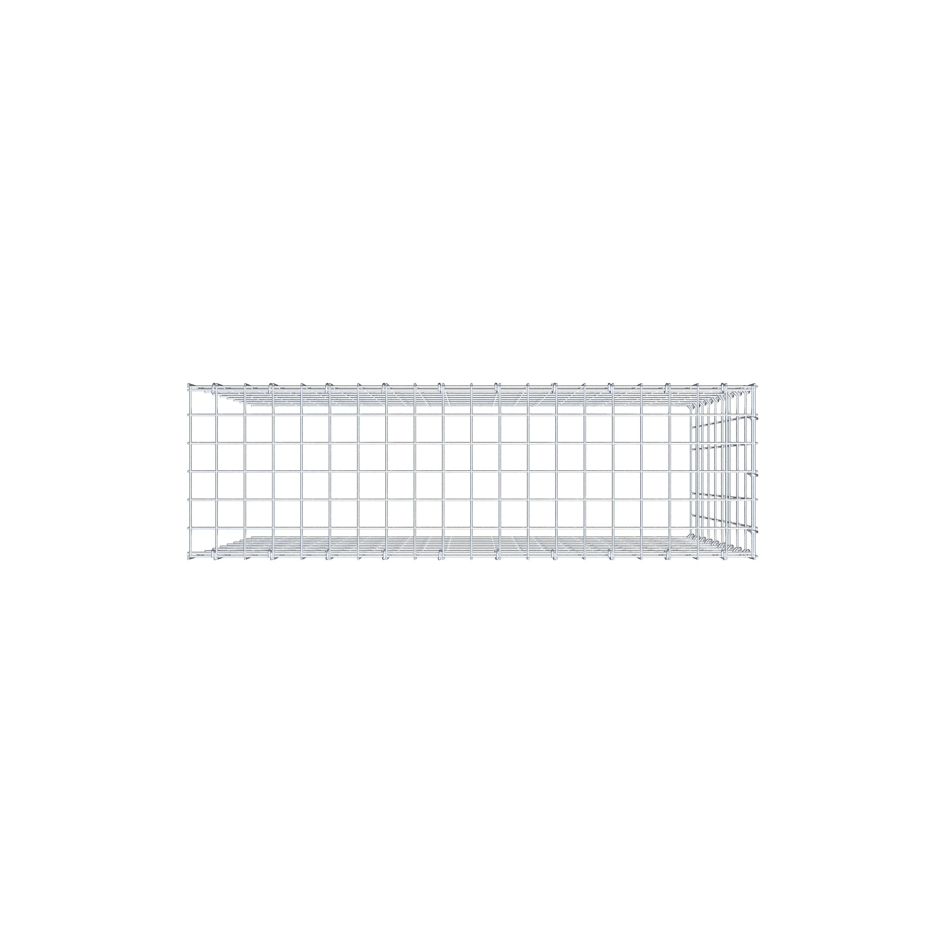 Gabion monté type 4 100 cm x 90 cm x 30 cm (L x H x P), maillage 5 cm x 10 cm, anneau en C