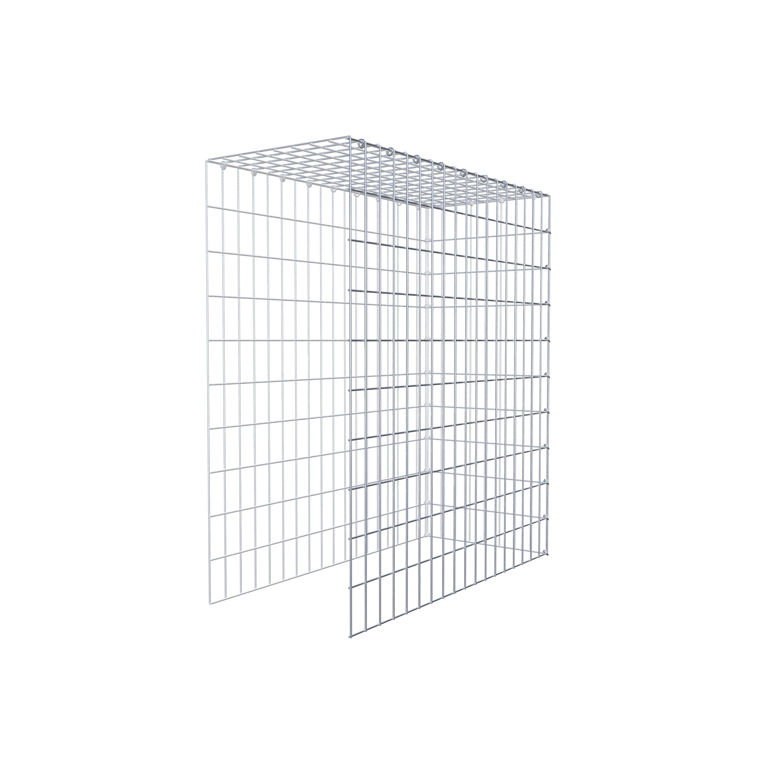 Gabion monté type 4 100 cm x 90 cm x 40 cm (L x H x P), maillage 5 cm x 10 cm, anneau en C