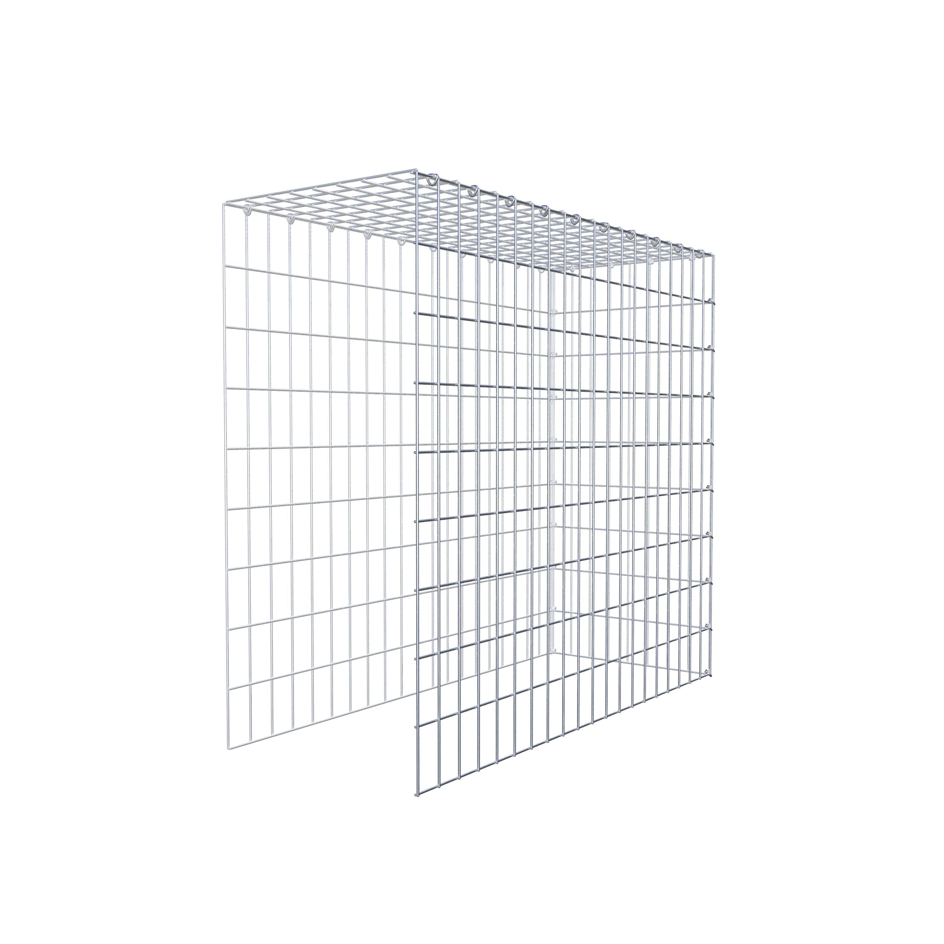 Gabion monté type 4 100 cm x 90 cm x 40 cm (L x H x P), maillage 5 cm x 10 cm, anneau en C