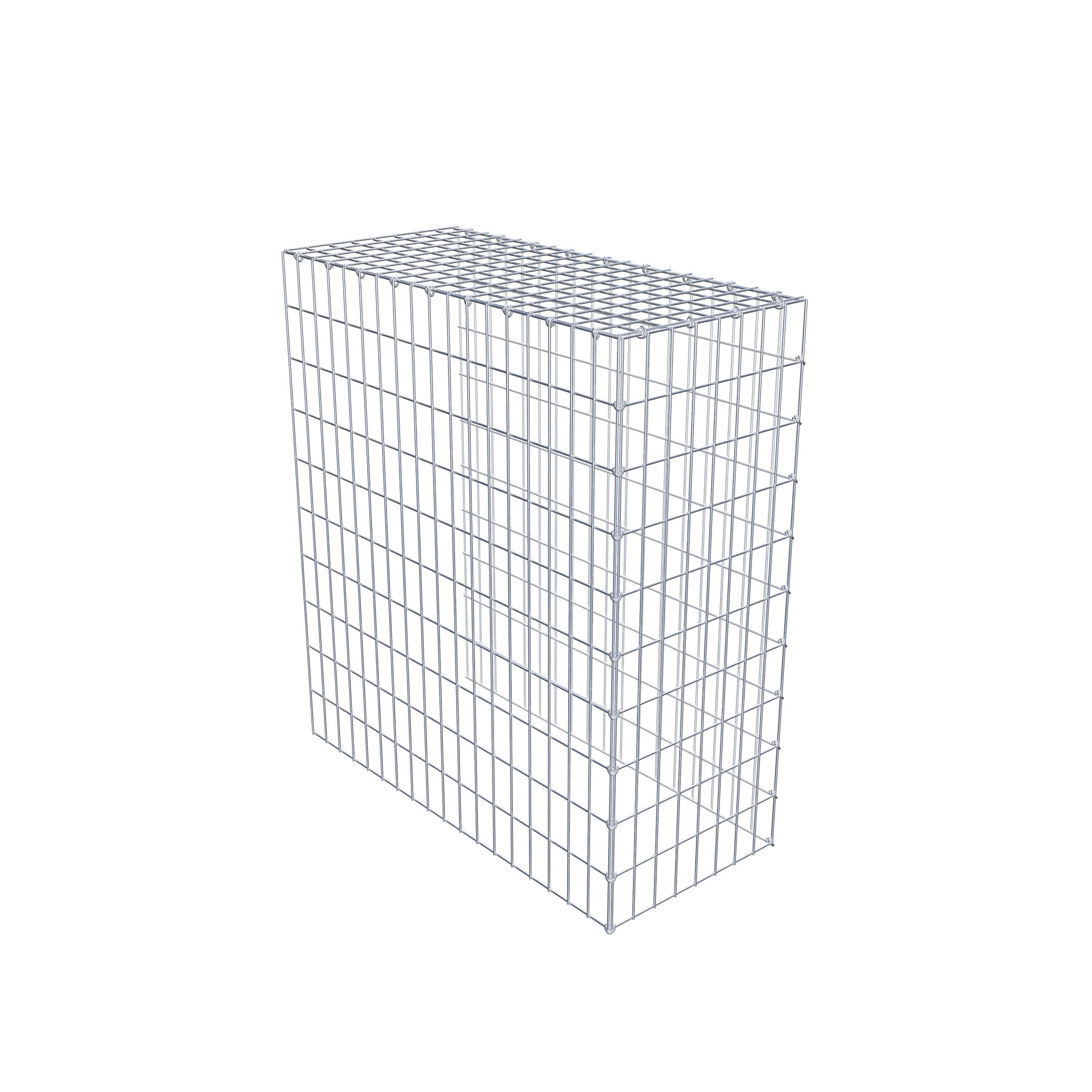 Gabion monté type 4 100 cm x 90 cm x 40 cm (L x H x P), maillage 5 cm x 10 cm, anneau en C