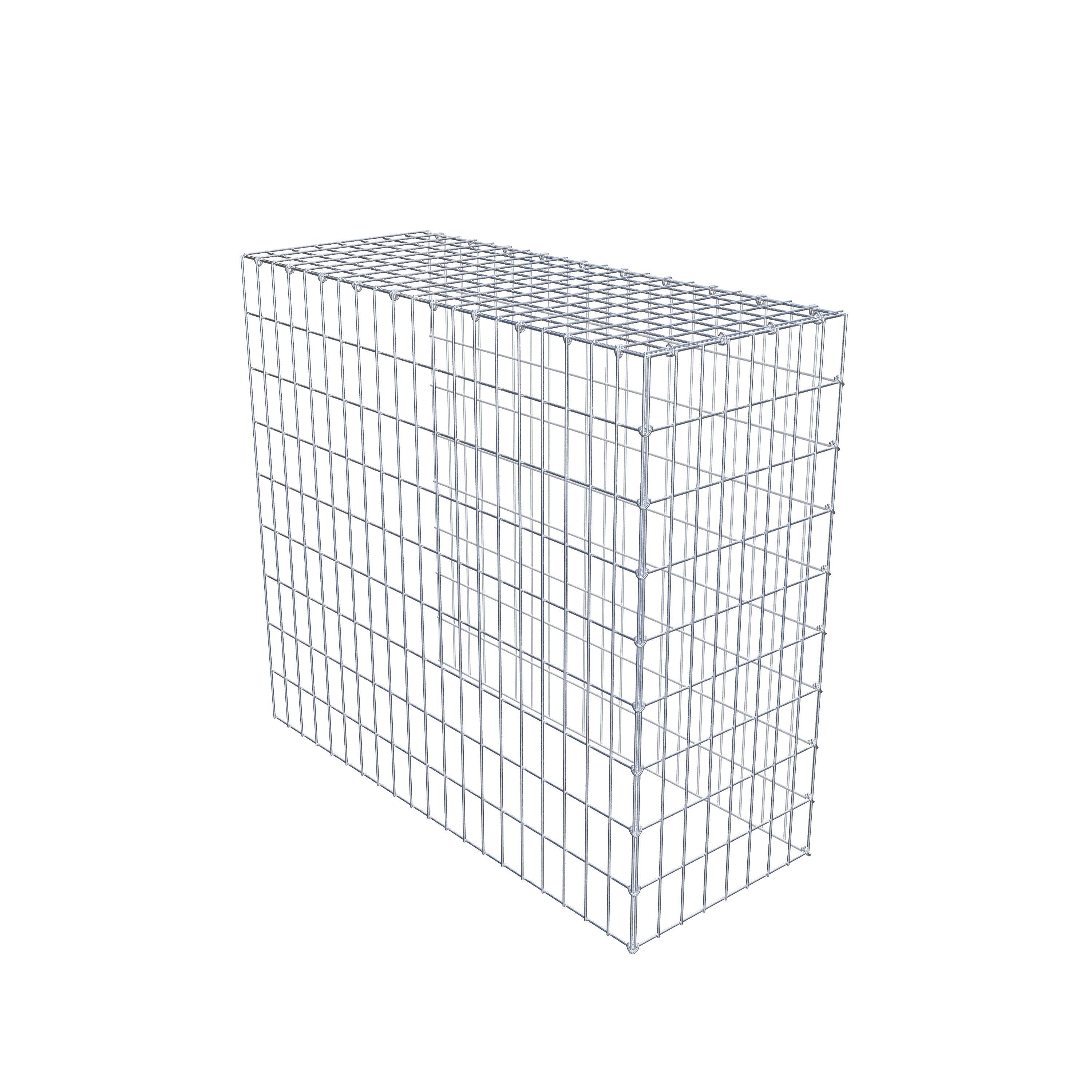 Gabion monté type 4 100 cm x 90 cm x 40 cm (L x H x P), maillage 5 cm x 10 cm, anneau en C